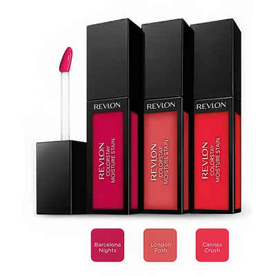 Revlon Lippenstift-Set Lipgloss 3er Set COLOURSTAY STAIN