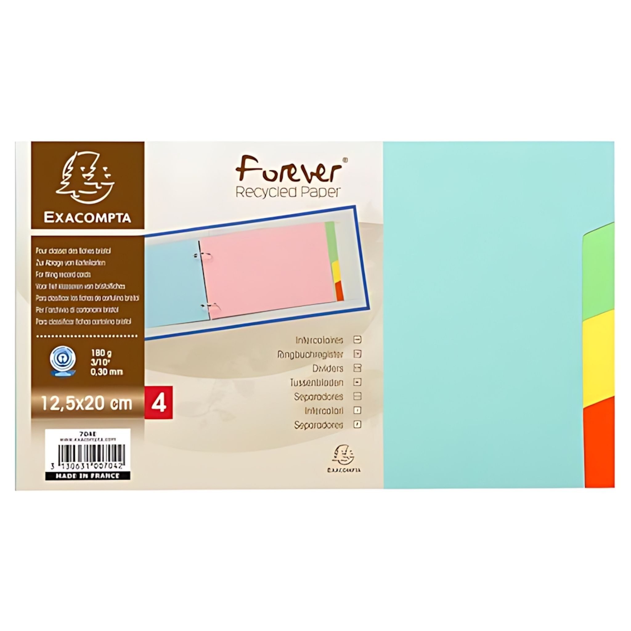 EXACOMPTA Aktenordner Exacompta Reg. 125x200 4-tlg Manila farb Tabs