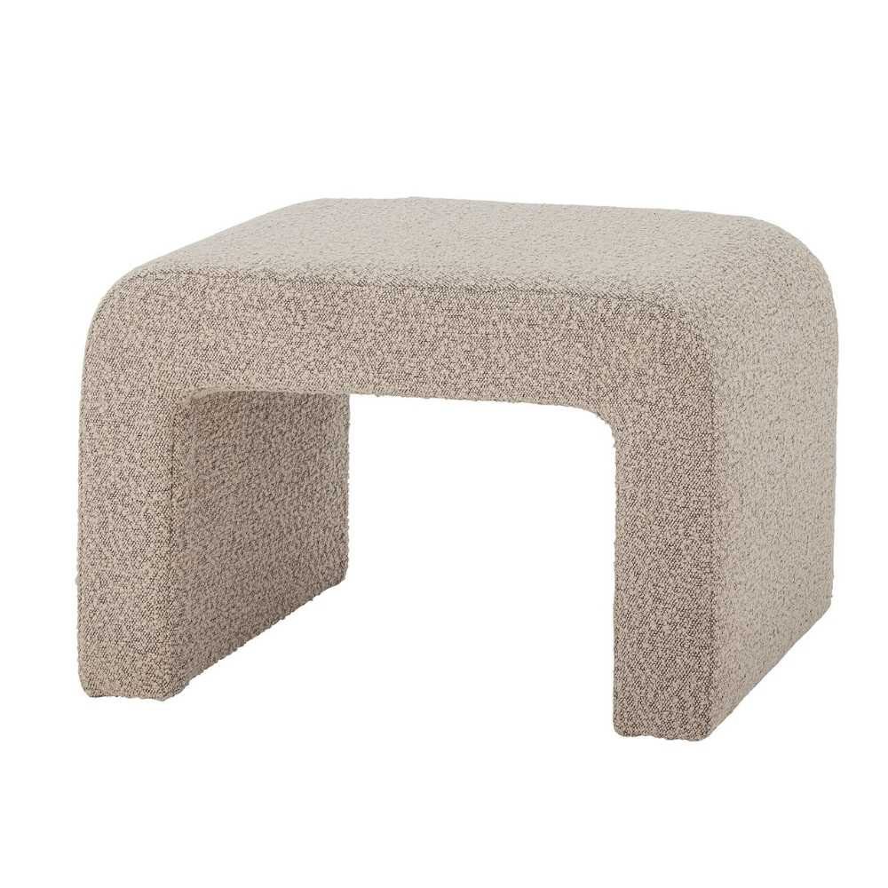 Bloomingville Sitzhocker Bloomingville Hocker BOBBIE Natur Bouclé 70 cm