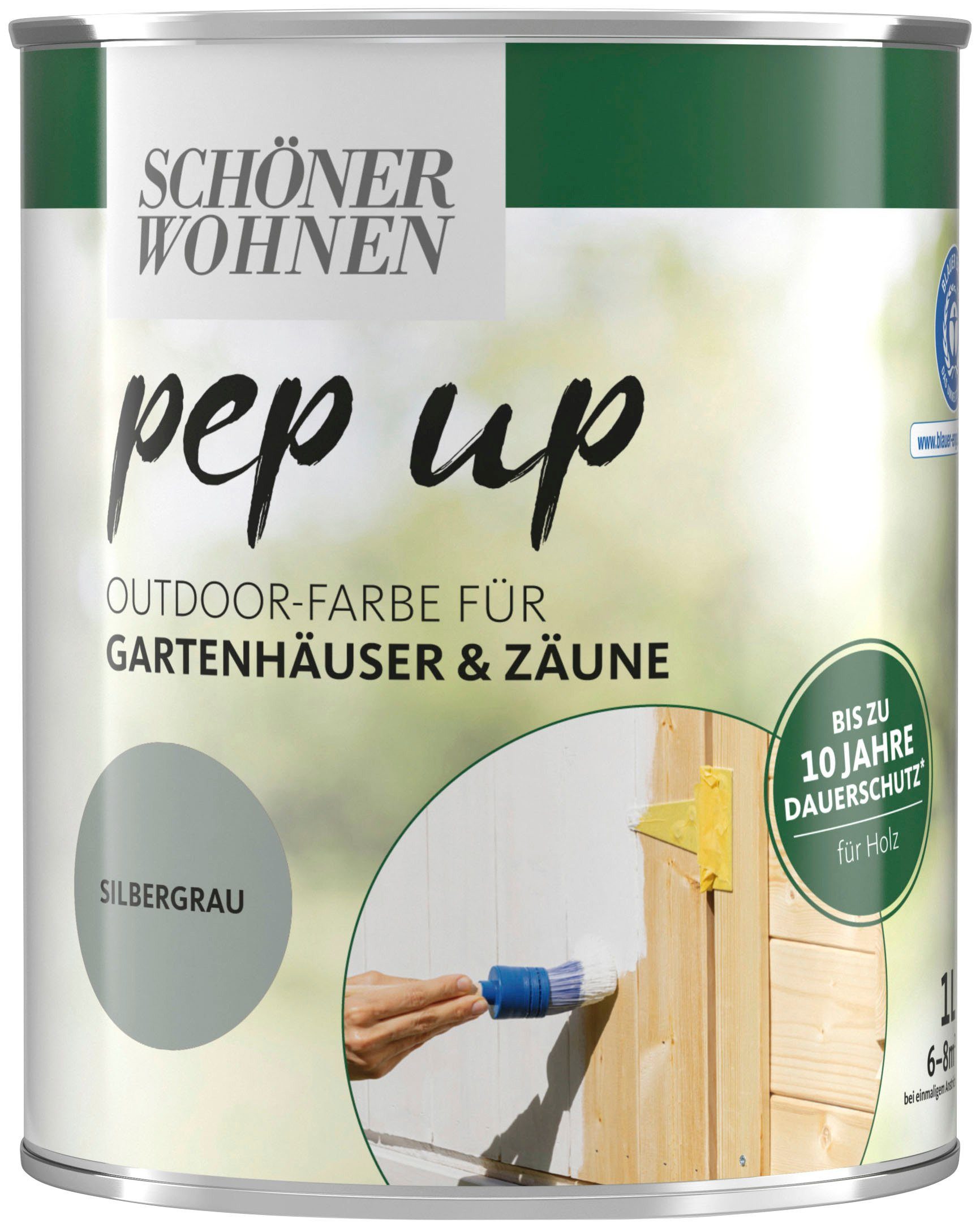 WOHNEN Gartenhäuser für pep SCHÖNER Outdoor, FARBE Farbe Zäune silbergrau und up Wetterschutzfarbe