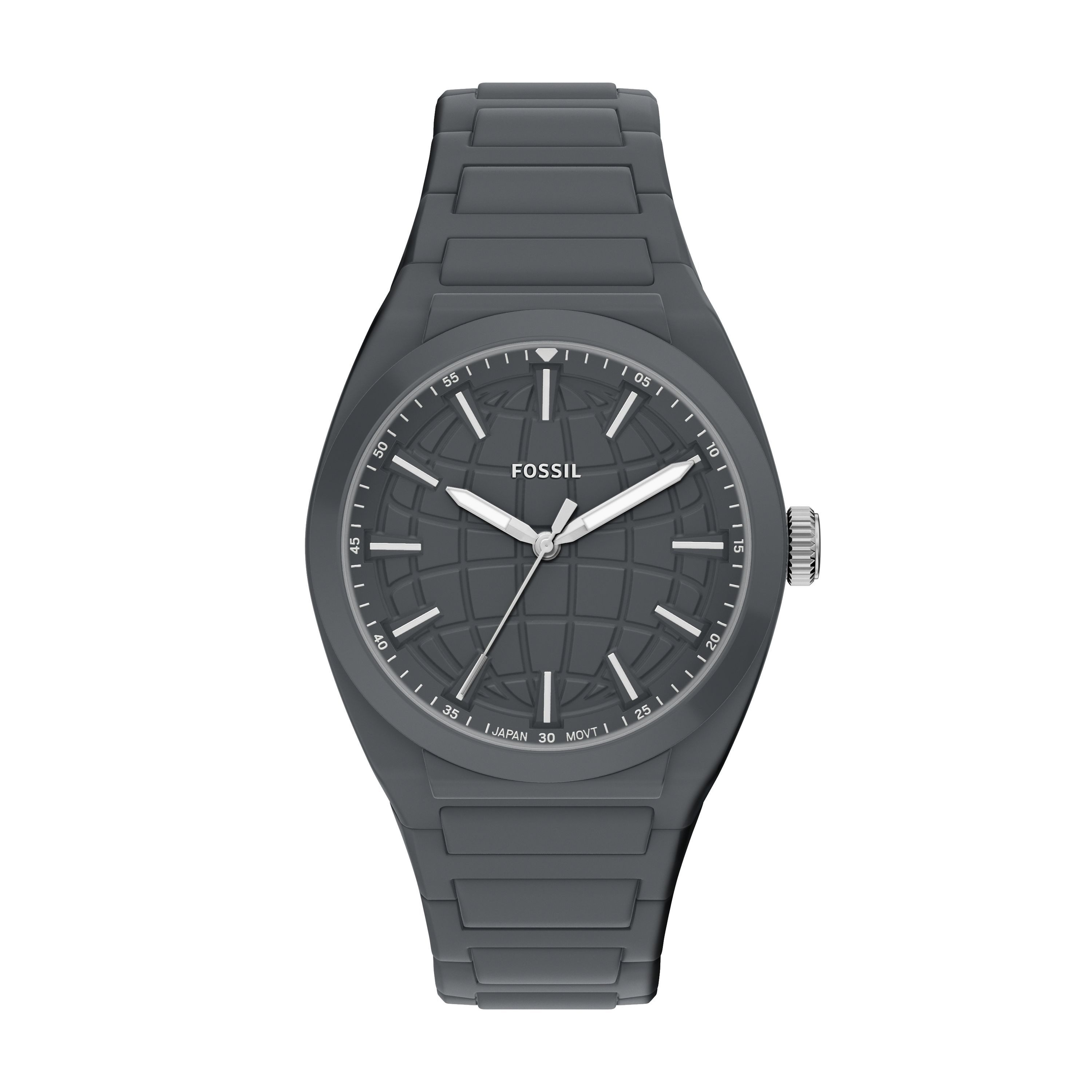 Fossil Quarzuhr Everett FS6179, Armbanduhr, Silikonarmband, analog