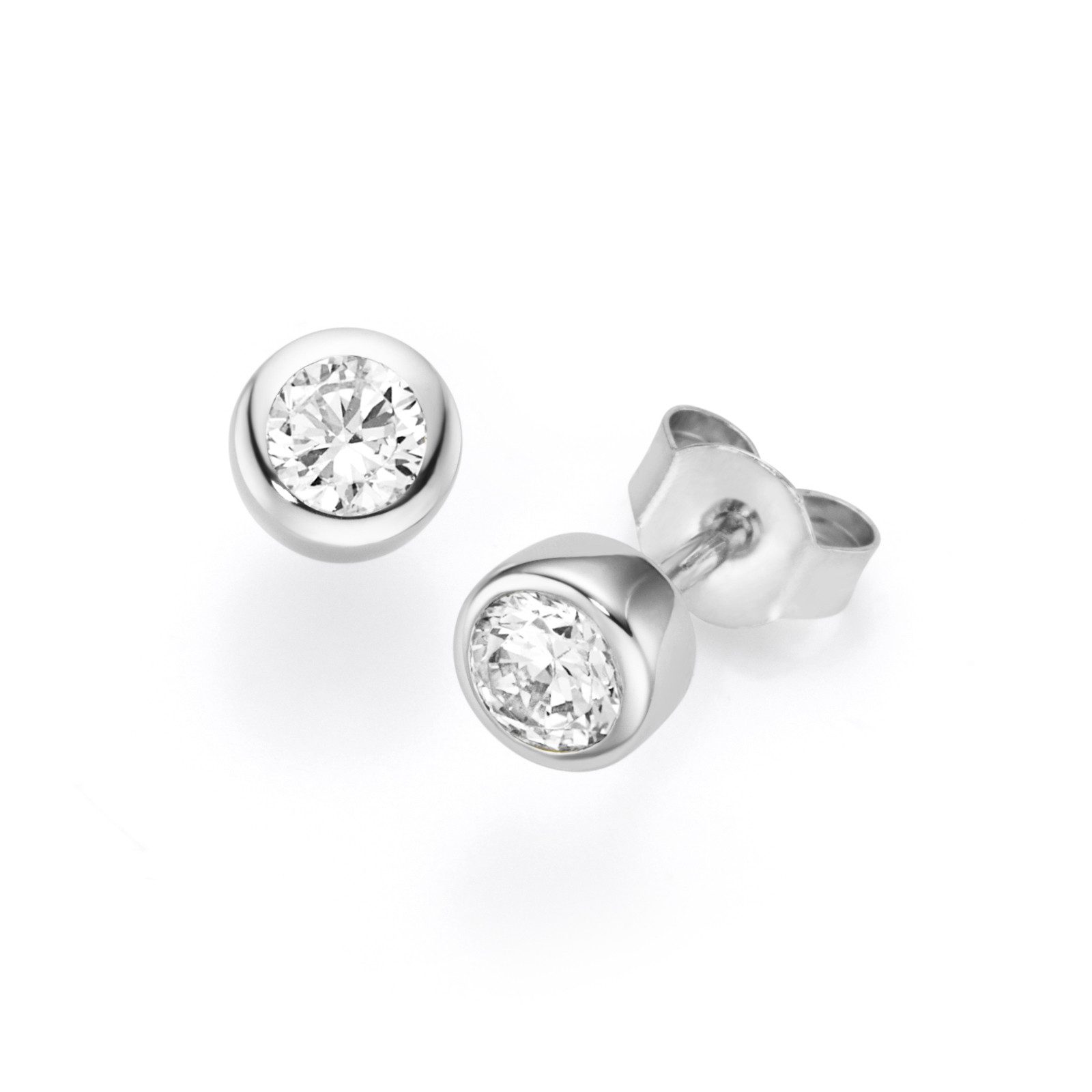 Luigi Merano Paar Ohrstecker mit Brillanten zus. ca. 0,50 ct, Gold 585