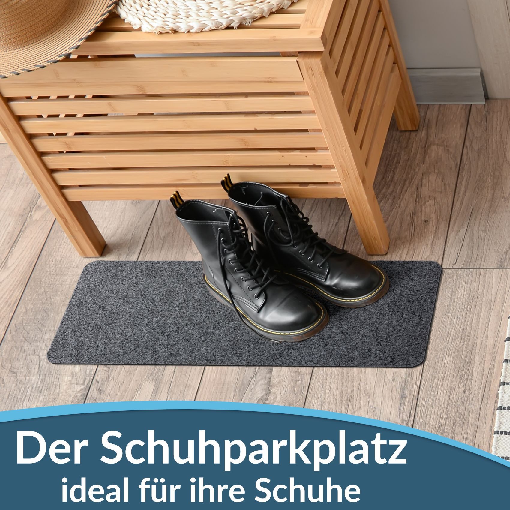 ANRO Fußmatte POET Schuhparkplatz schmal Schmutzfangmatte Unifarben, eckig, günstig online kaufen