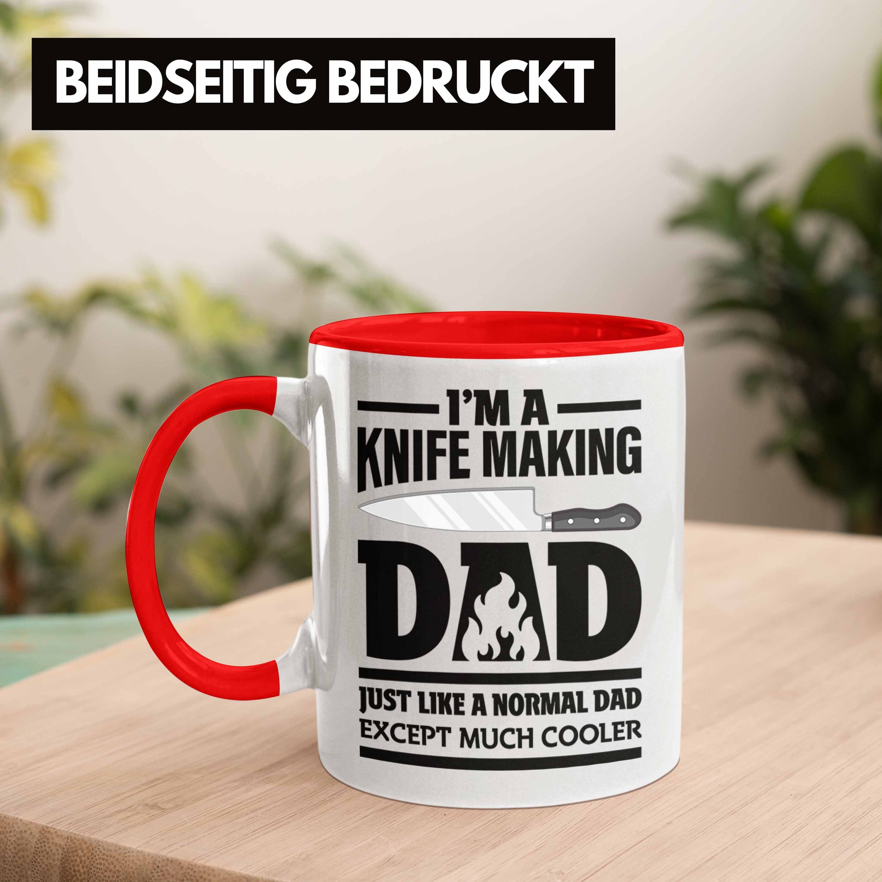 Kaffeetasse Tasse Tasse Trendation - Schmied Spruch Hufschmied Geschenkidee Papa Geschenk mit Trendation Rot