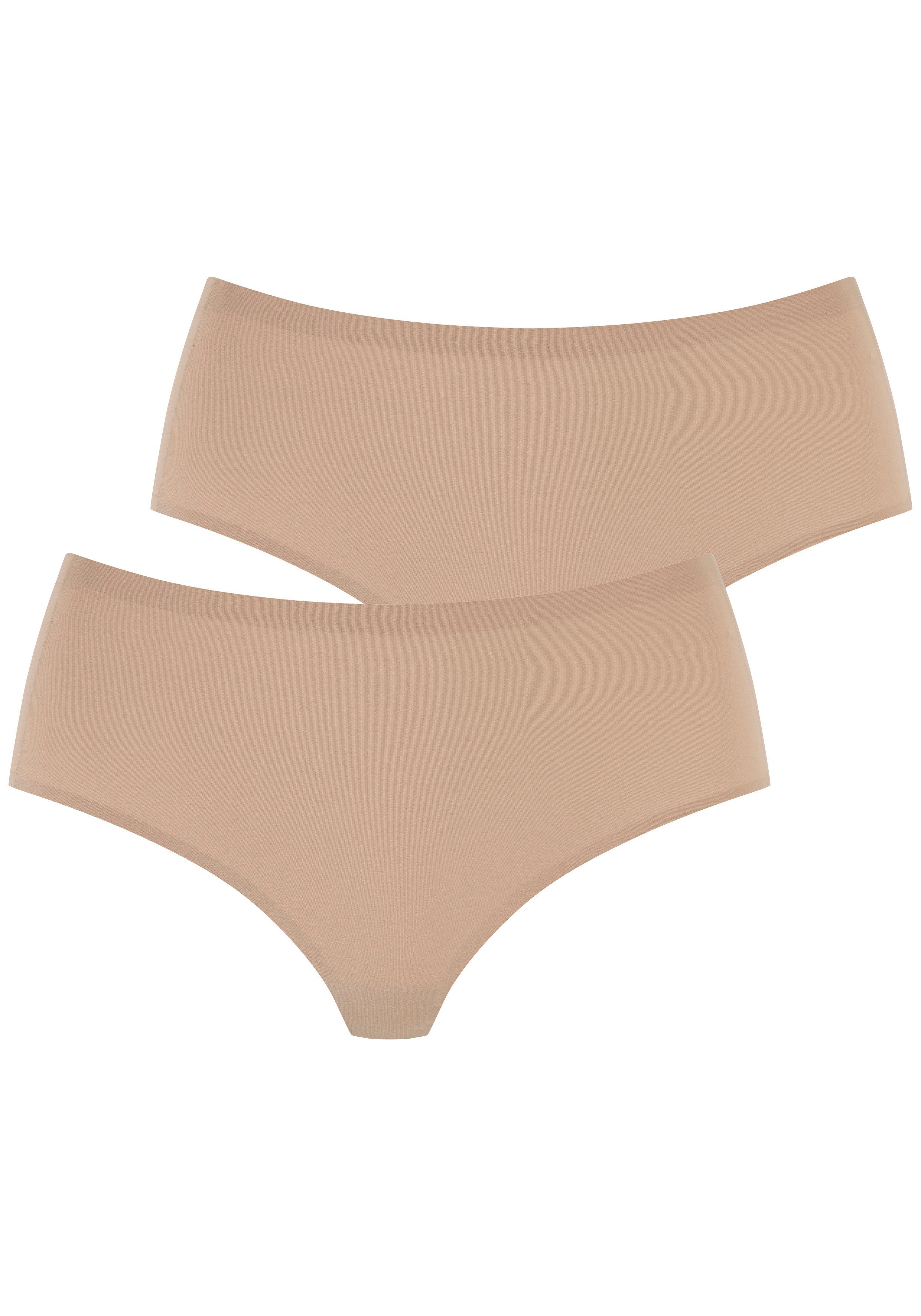LASCANA High-Waist-String Superstretch (2er-Pack) nahtlose Verarbeitung, leichte Mikrofaserqualität