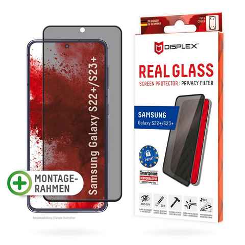Displex Privacy Glass FC - Samsung Galaxy S22+/S23+, Displayschutzglas, Blickschutz Displayschutzfolie Displayschutz kratzer-resistent 10H