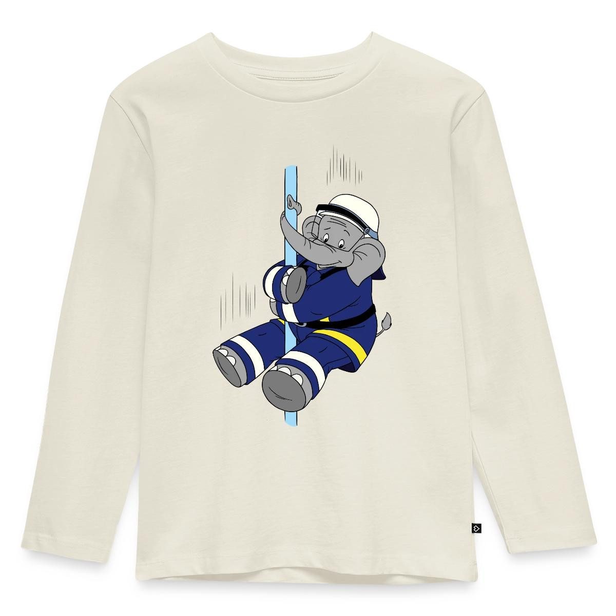Spreadshirt T-Shirt Benjamin Blümchen Beni Der Feuerwehrmann Kinder Premium Langarmshirt (1-tlg)