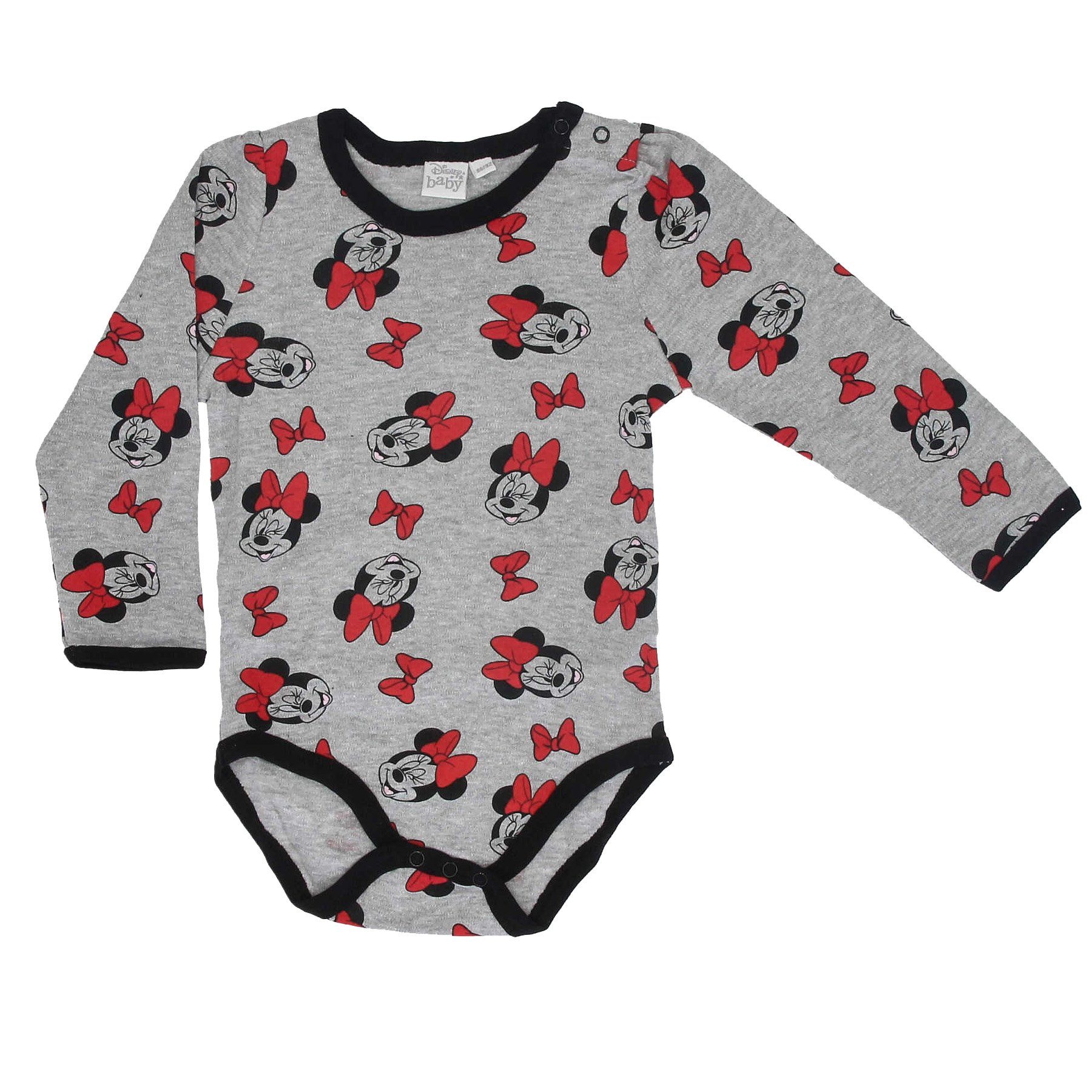 Disney Langarmwickelbody Disney Minnie Maus Baby 2er Pack langarm Body Strampler Gr. 62 bis 92