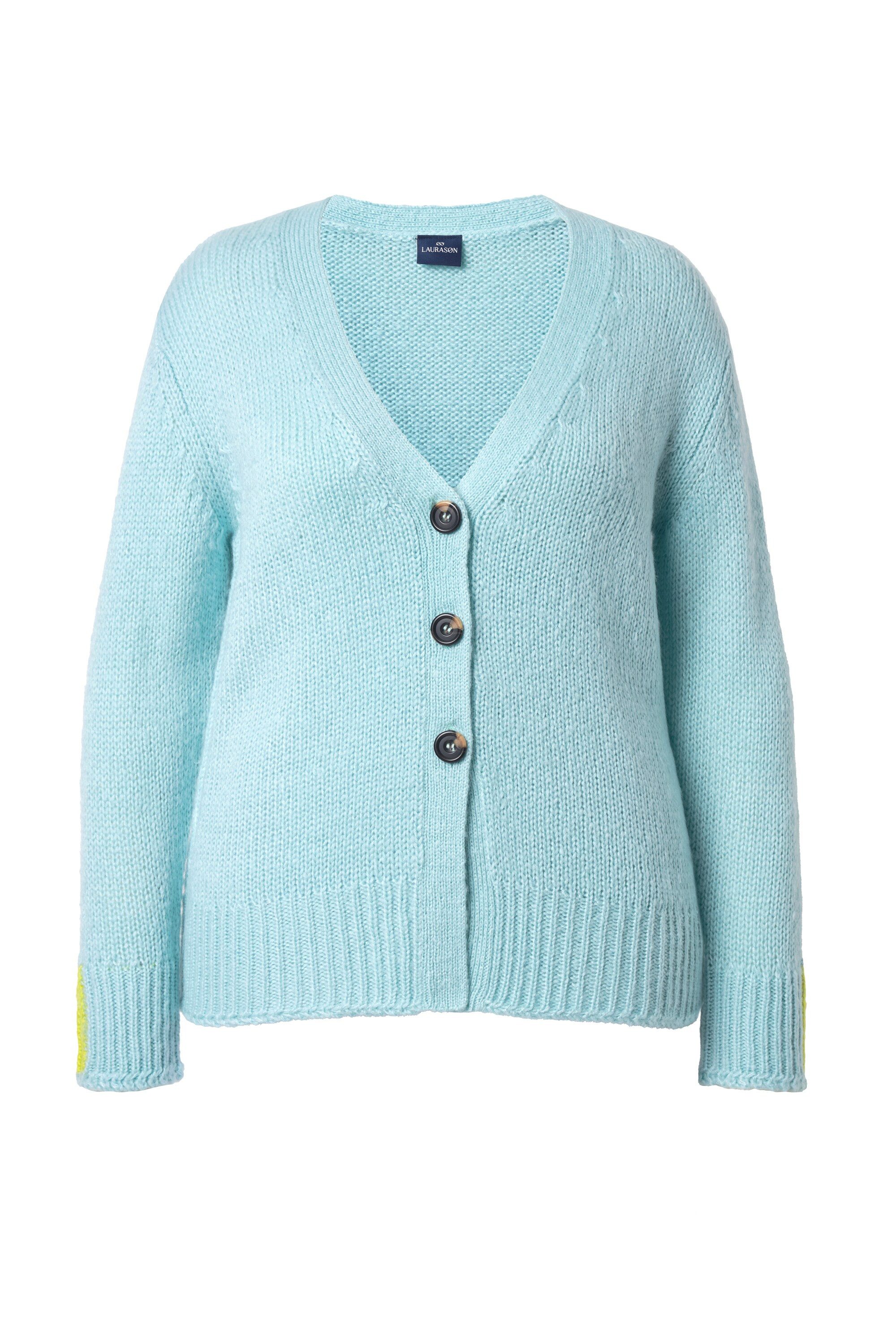 Laurasøn Strickjacke Strickjacke Langarm V-Ausschnitt günstig online kaufen
