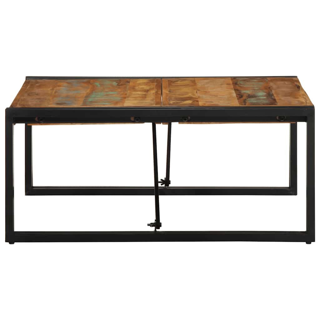 vidaXL Couchtisch Couchtisch Mehrfarbig 80x80x35 cm Altholz Massivholz (1-St)