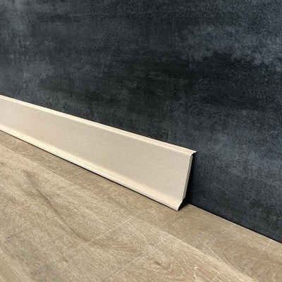 PROVISTON Sockelleiste Hartschaum PVC, 12.8 x 60 x 2500 mm, Hell Beige, Kunststoff Fußleis