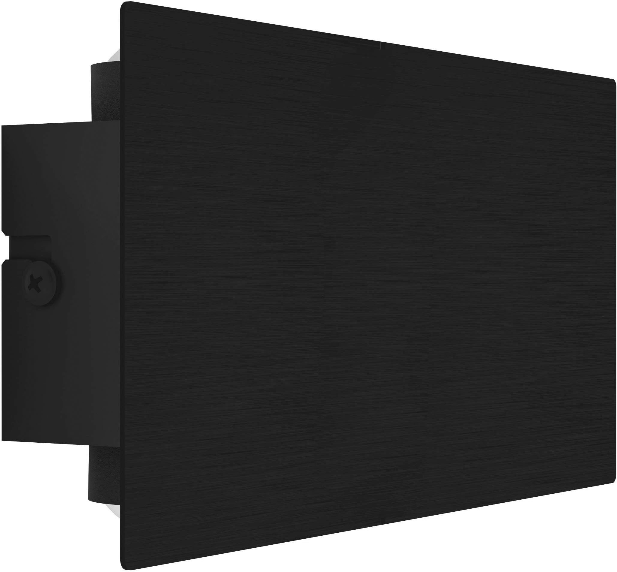 EGLO Wandleuchte Talamello Wandlampe, Wandspot, Metall, indirekte Beleuchtung, Lampe, LED fest integriert, Warmweiß, Wand-/Deckenleuchte - L20 x H10 x AL4 cm - schwarz - 6W inkl.