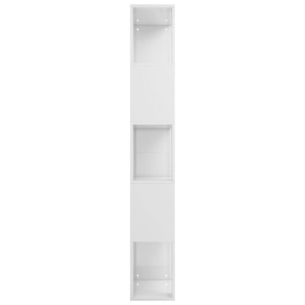 Holzwerkstoff furnicato Bücherregal Bücherregal/Raumteiler Hochglanz-Weiß 45x24x159cm