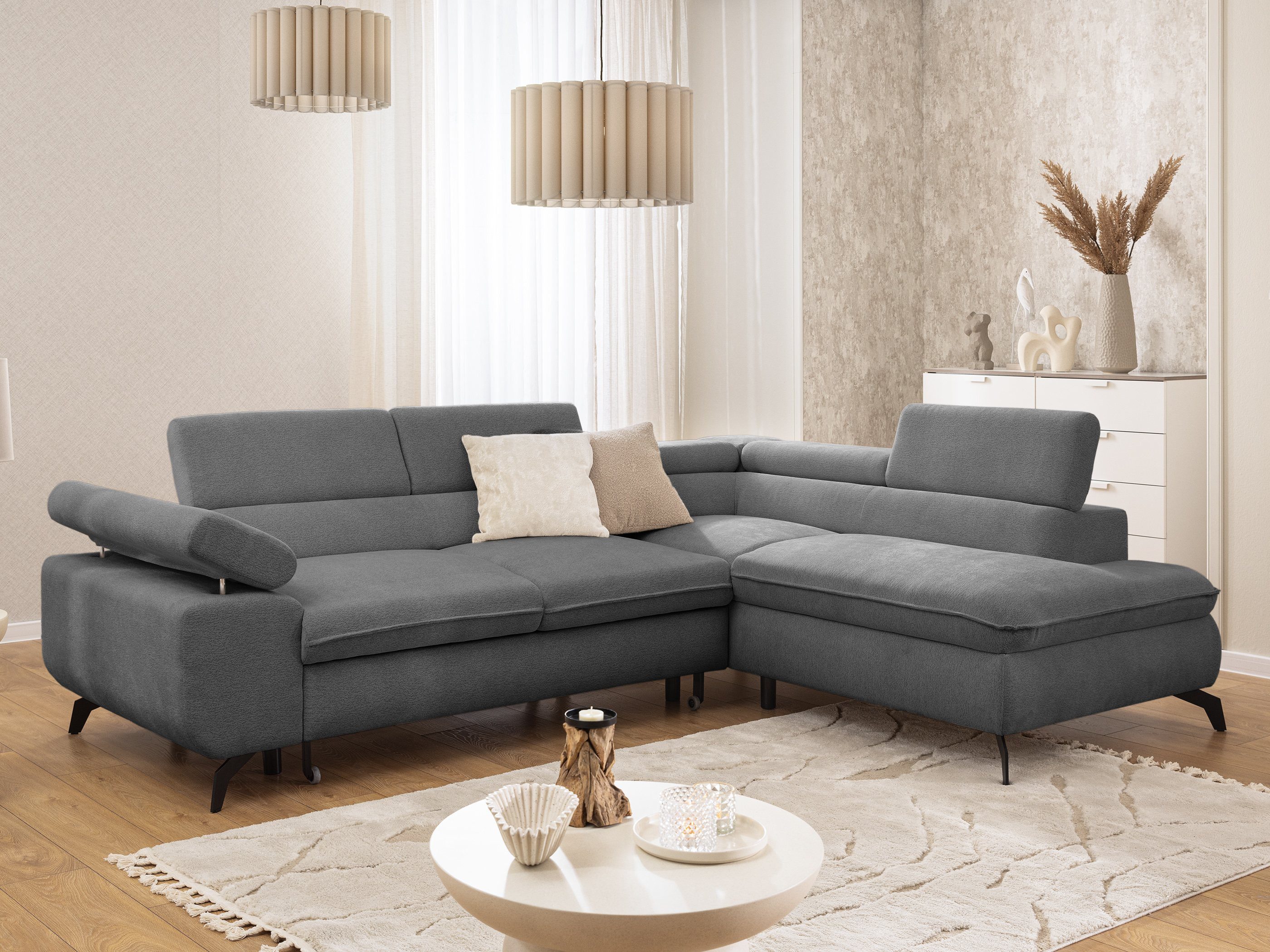 S-Style Möbel Ecksofa Bonnie mit Schlaffunktion günstig online kaufen