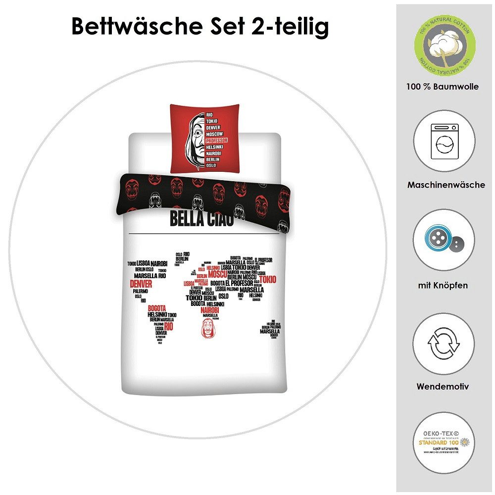 Familando Jugendbettwäsche Haus des Geldes "Bella günstig online kaufen