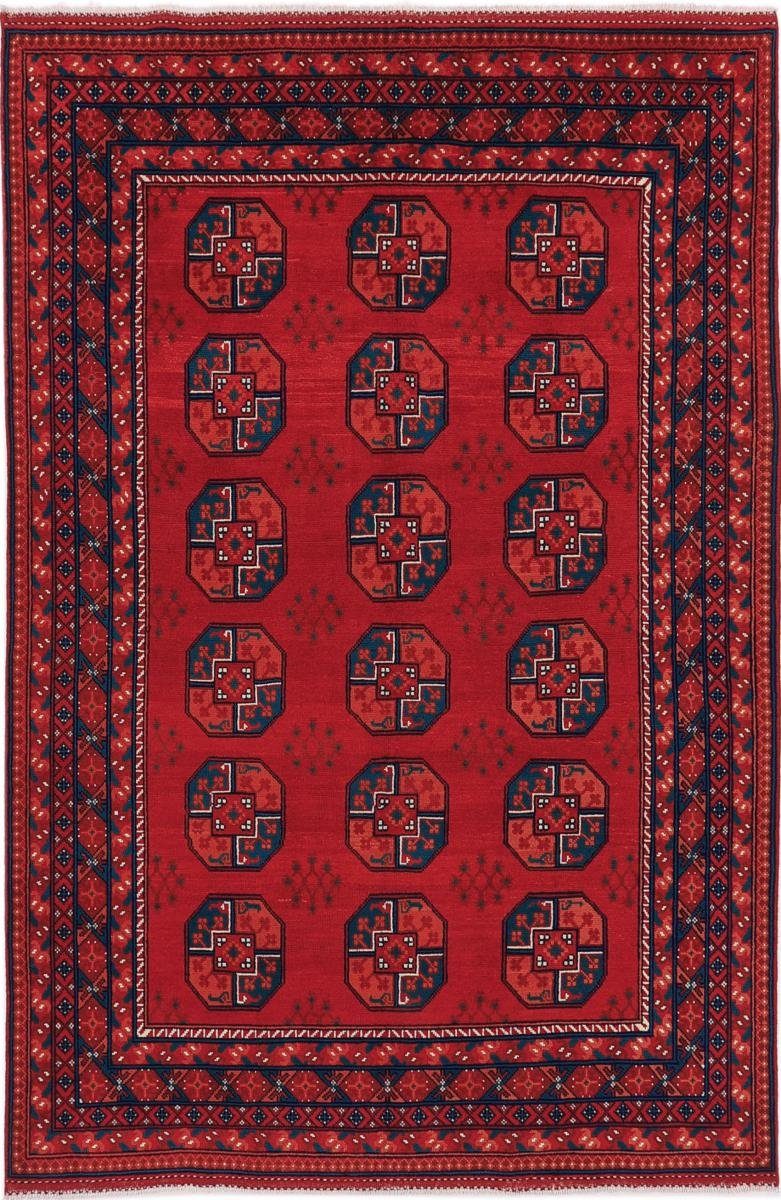 Orientteppich Afghan Akhche 199x304 Handgeknüpfter Orientteppich, Nain Trading, rechteckig, Höhe: 6 mm