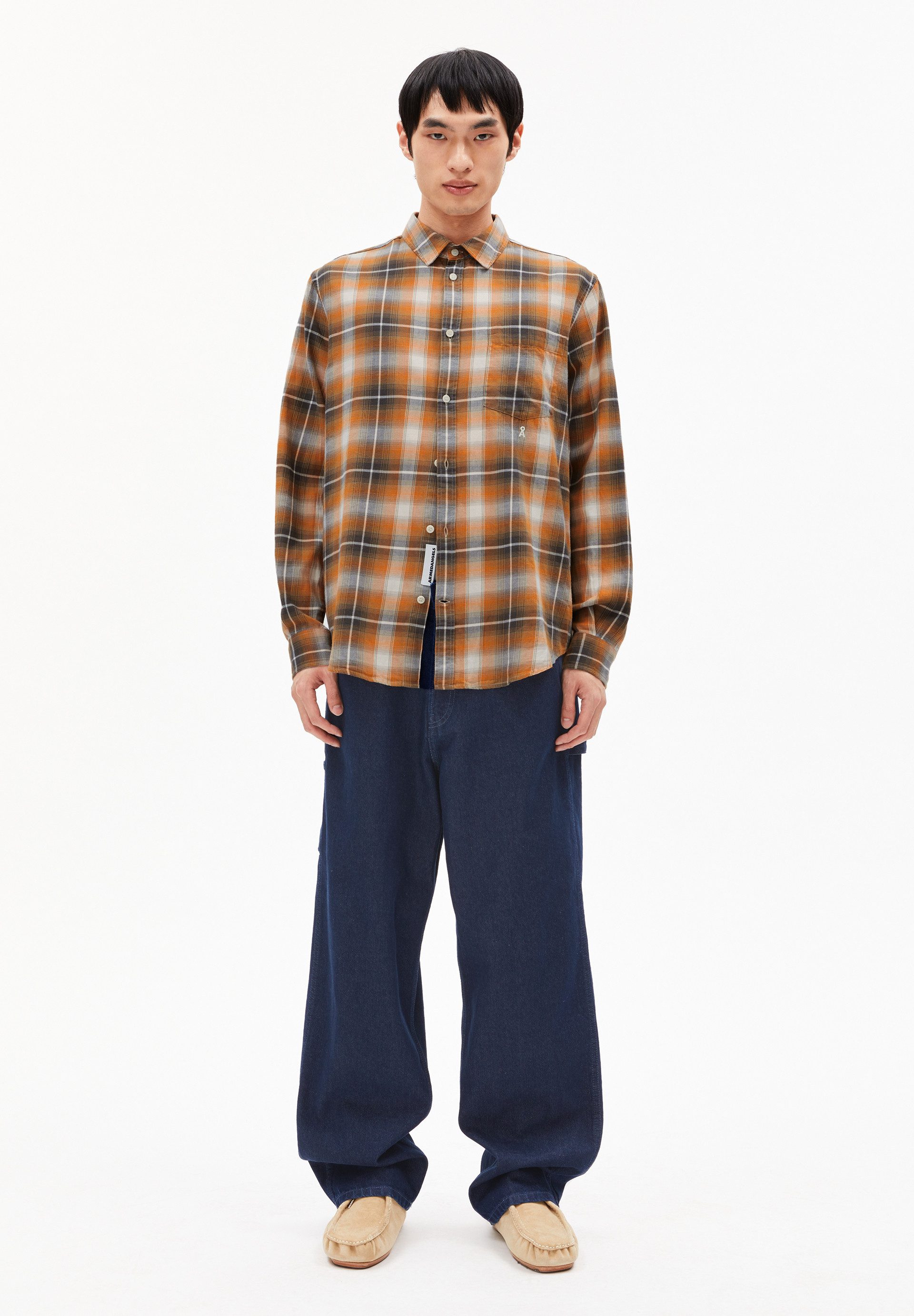 Armedangels Langarmhemd GALAANTES Hemd aus Bio-Baumwolle (1-tlg., Relaxed Fit) Relaxed Fit