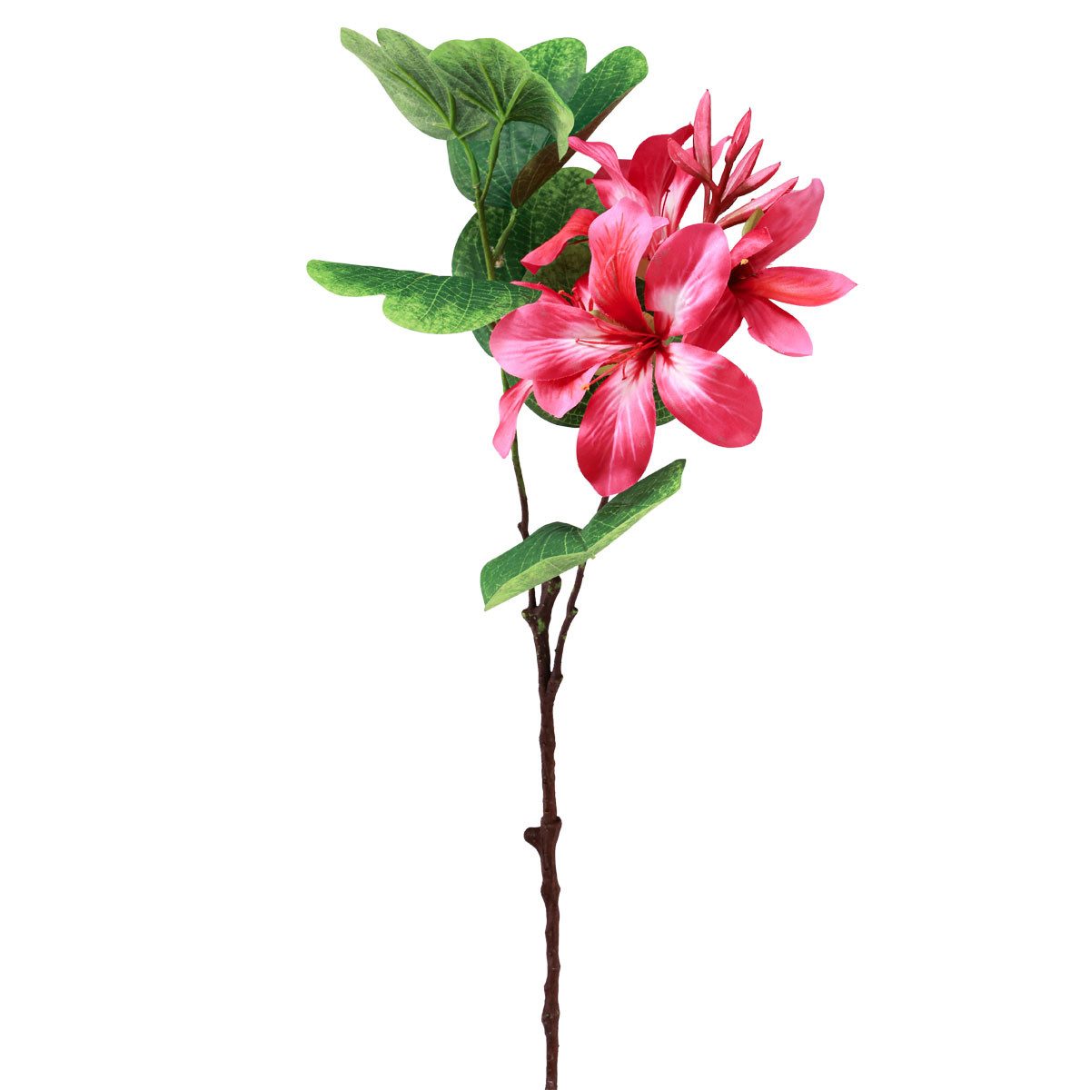 Kunstblume Künstlicher Orchideenzweig Bauhinia Pink Deko 62cm