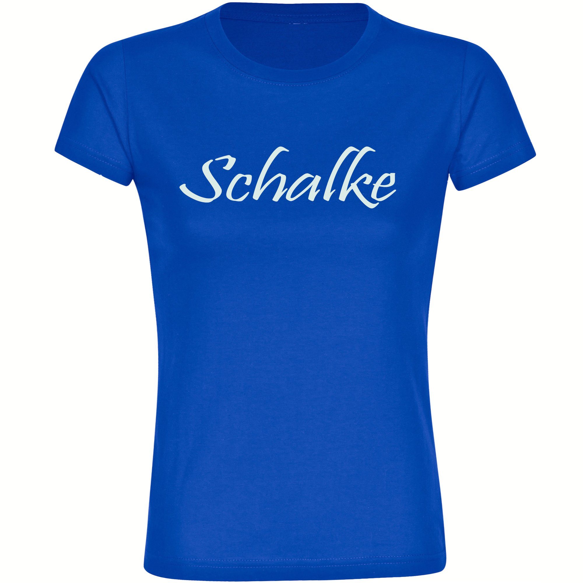 multifanshop T-Shirt Damen Schalke - Schriftzug - Frauen