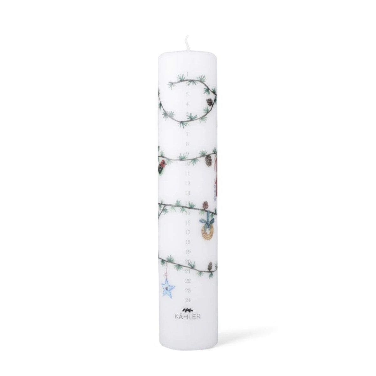 Kähler Tafelkerze Adventskalender Kerze, 25 cm
