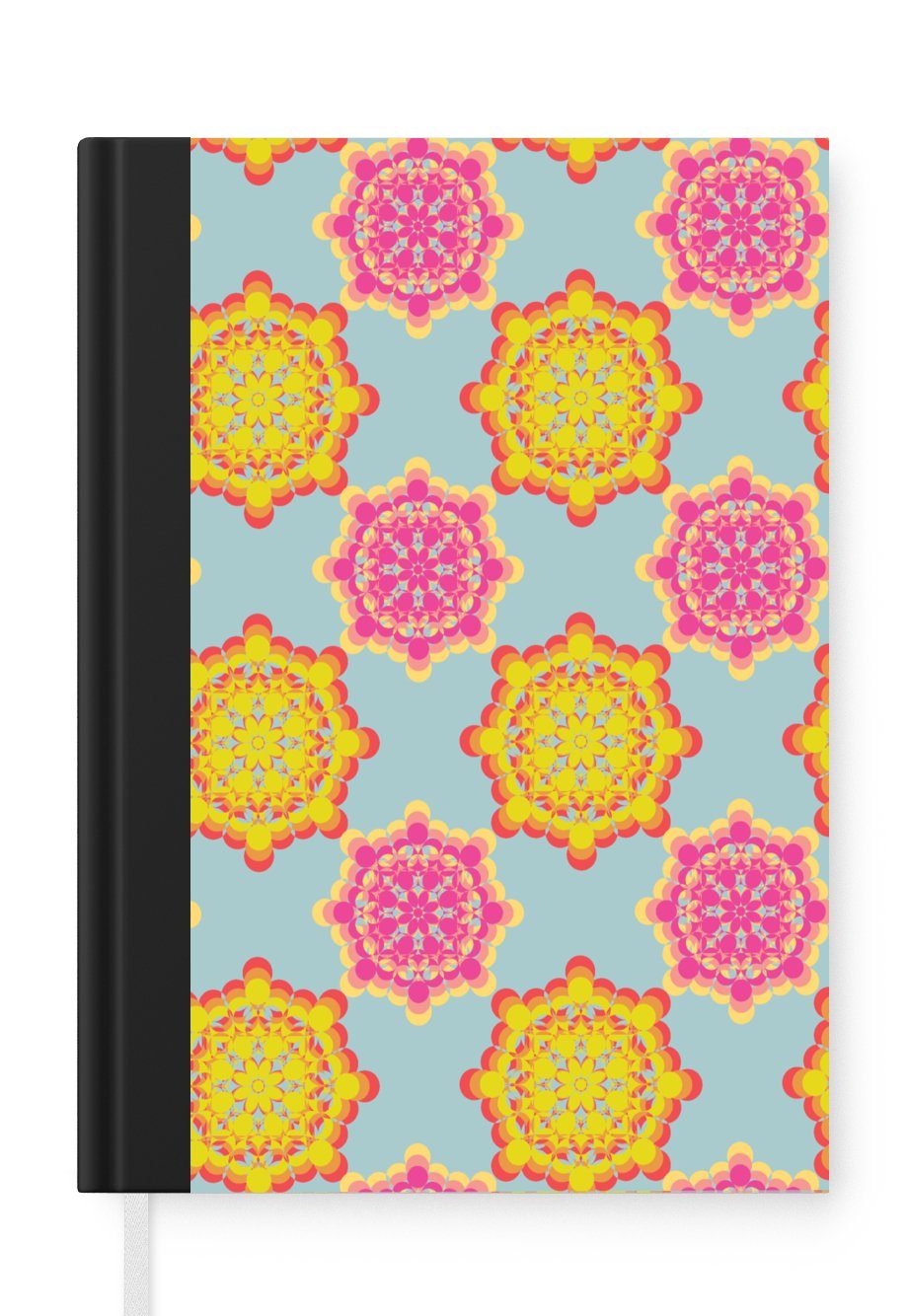 MuchoWow Notizbuch Flower Power - Design - Hippie, Journal, Merkzettel, Tagebuch, Notizheft, A5, 98 Seiten, Haushaltsbuch