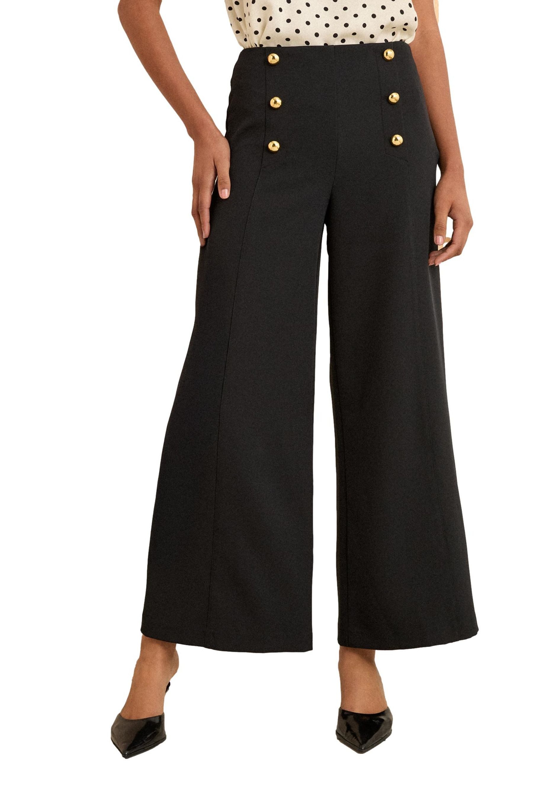 Palazzohose Love & Roses Hose mit weitem Bein