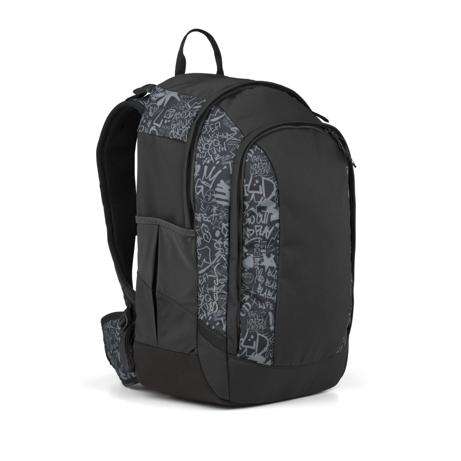 Satch Schulranzen Schulrucksack-Set AIR Street Ink 2-teilig (2-teilig), Schulranzen, ergonomisch, Laptop-Fach, Your-Size-System