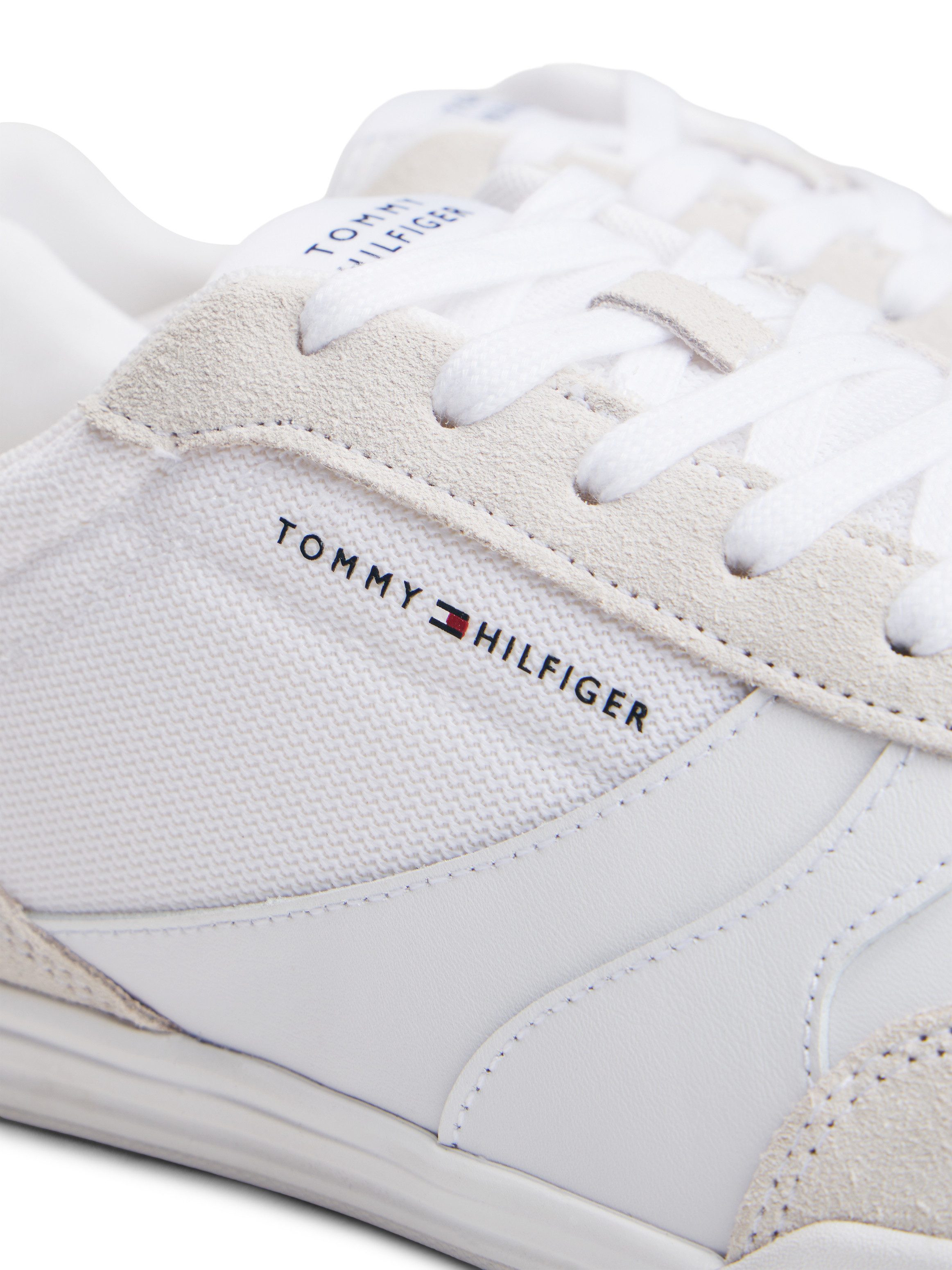 Tommy Hilfiger LOPRO CUP MIX Sneaker, Freizeitschuh, Halbschuh, Schnürschuh, Kontrastbesatz an der Ferse