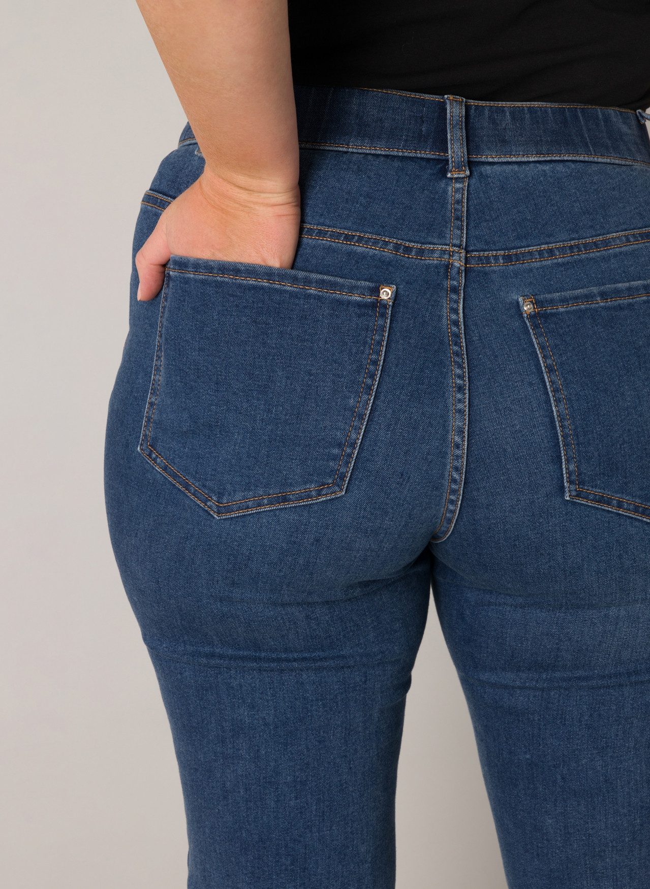 Base Level Curvy Jeggings in großen Größen, mit Gummizug und Stretch