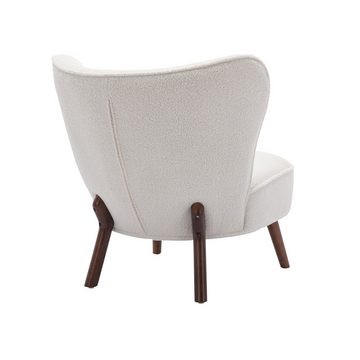 WISHDOR Sessel mit hoher Rückenlehne, mit Beine aus Massivholz, Freizeitstuhl, Wohnzimmerstuhl