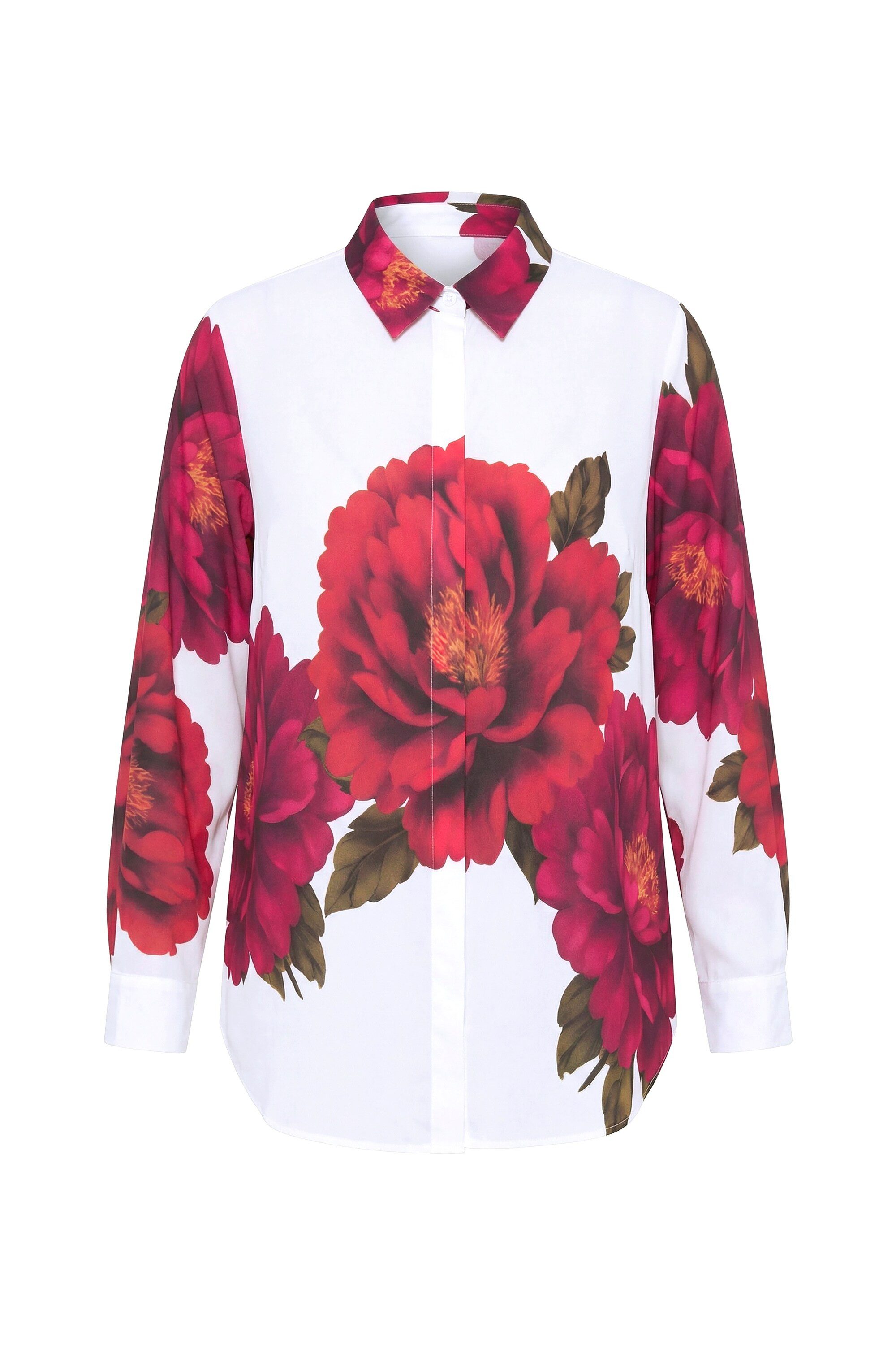 MIAMODA Hemdbluse Bluse Loose Fit Blüten-Motiv günstig online kaufen