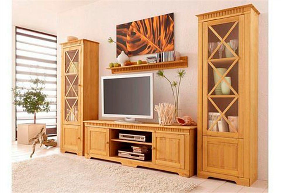 Home affaire Wohnwand Lisa, (Set, 3-St), bestehend aus zwei Vitrinen und ei günstig online kaufen