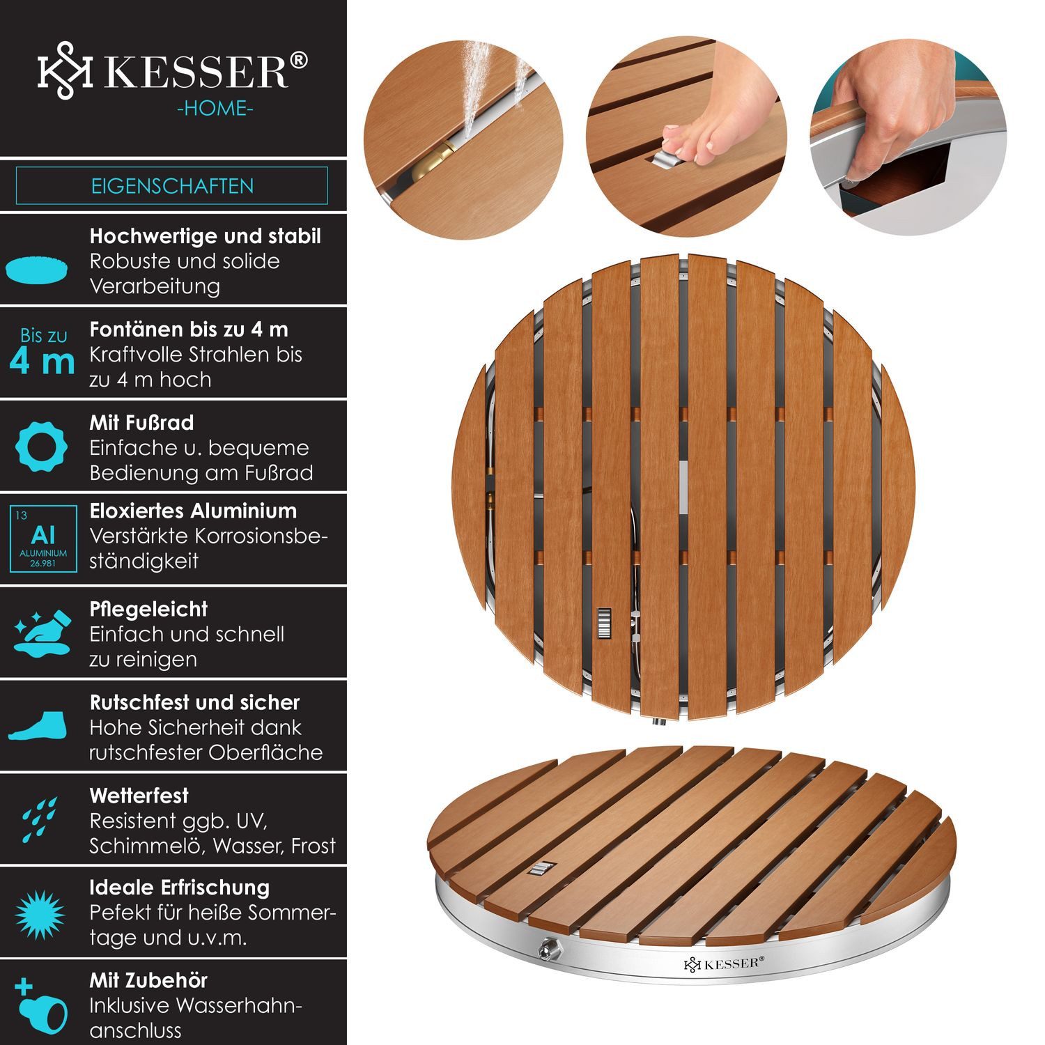 KESSER Gartendusche, Gartendusche Bodendusche Außendusche Saunadusche Campi günstig online kaufen
