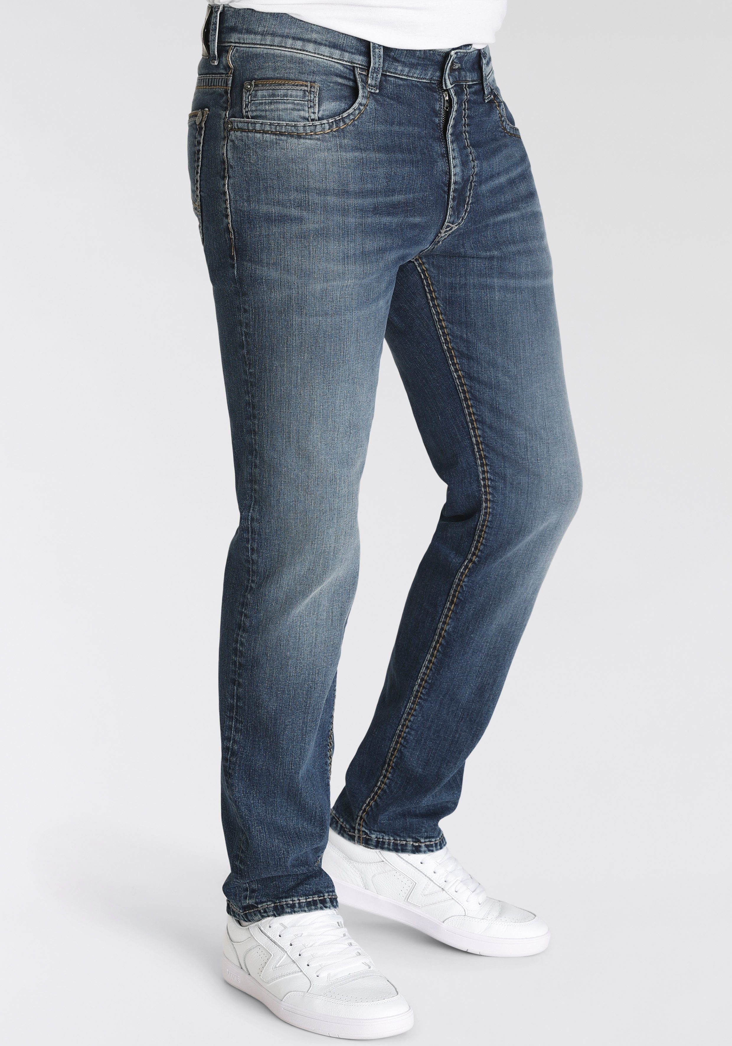 Pioneer Authentic Jeans Straight-Jeans Dicke Nähte Rando