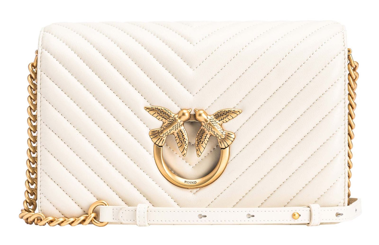 PINKO Umhängetasche Classic Sheep Nappa Chevron, aus echtem Schafsleder