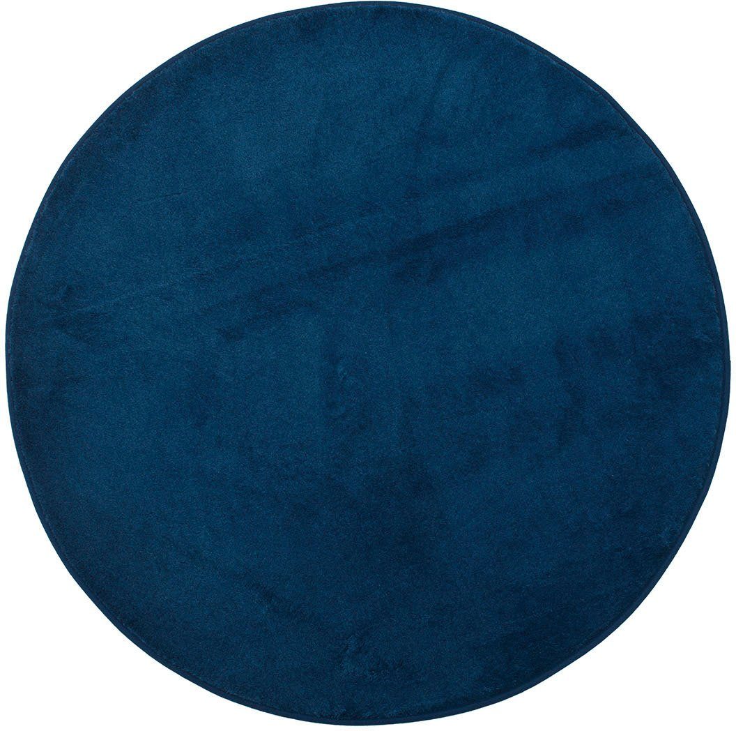 Gözze Badematte Rio Premium, Höhe 18 mm, rutschhemmend beschichtet, schnell trocknend, fußbodenheizungsgeeignet, Polyester, rund, Badteppich, Uni Farben, waschbar, rechteckig & rund erhältlich