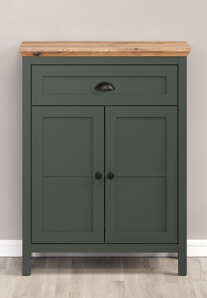 trendteam Sideboard Kommode Stanton, Tannengrün / Eiche