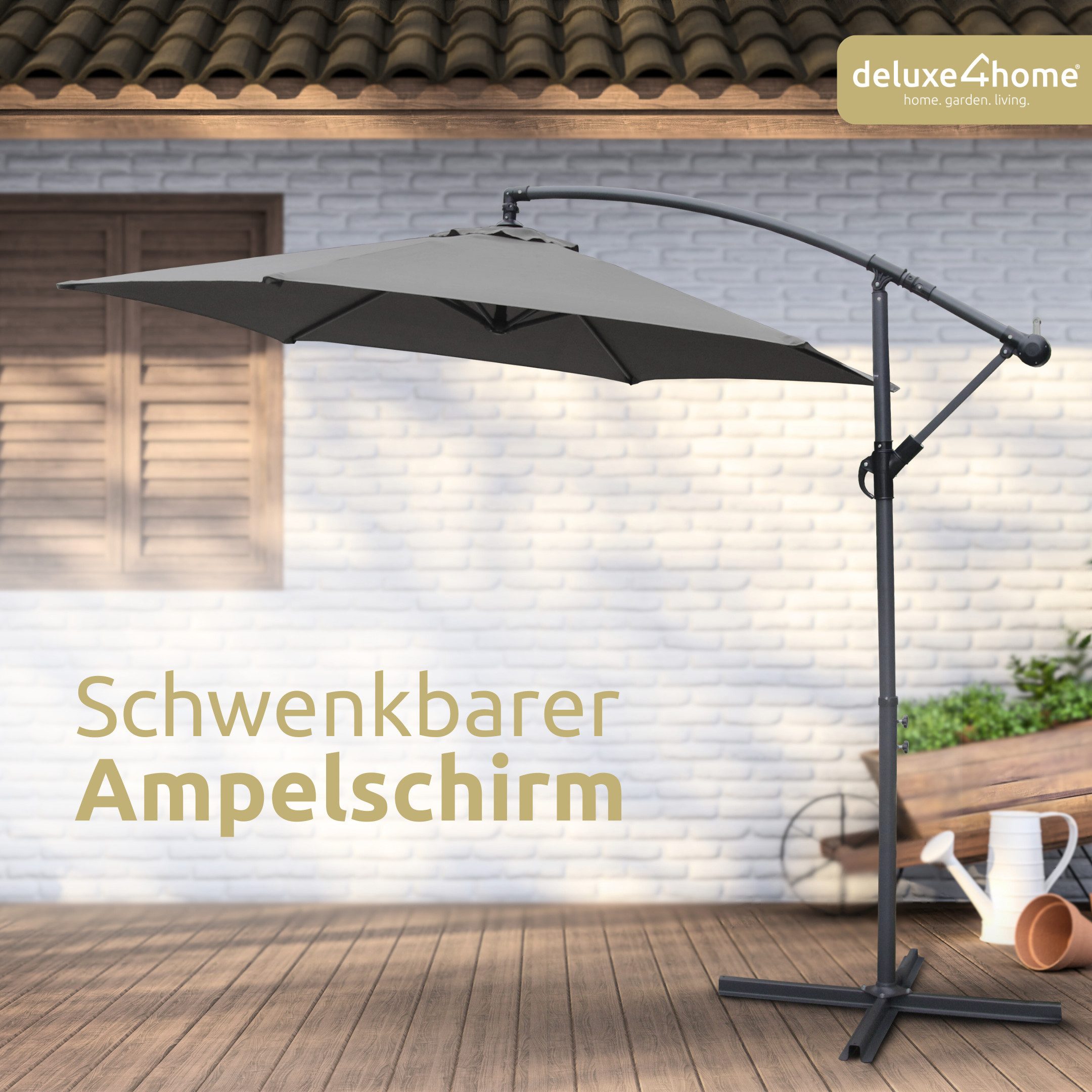deluxe4home Sonnenschirm Ampelschirm Ø270 cm mit günstig online kaufen