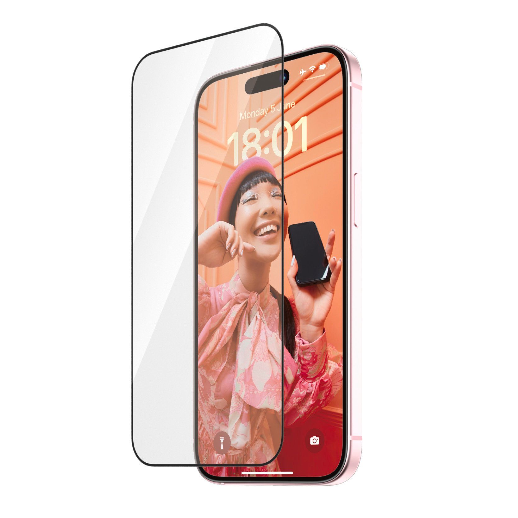 PanzerGlass Displayschutzglas Screen Protector Glass für iPhone 15, Ultra Wide Fit