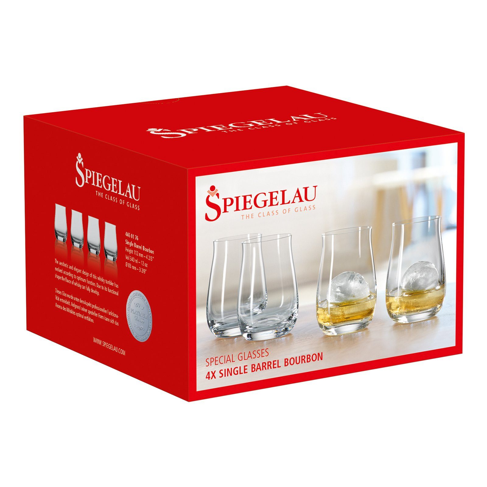 SPIEGELAU Glas Spiegelau Single Barrel Bourbon Whiskeyglas, 4-tlg., Glas