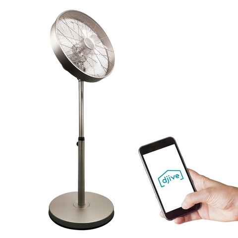 djive Standventilator Flowmate Classic 120, Ventilator mit App & Alexa Steuerung, Fernbedienung, Timer-Funktion