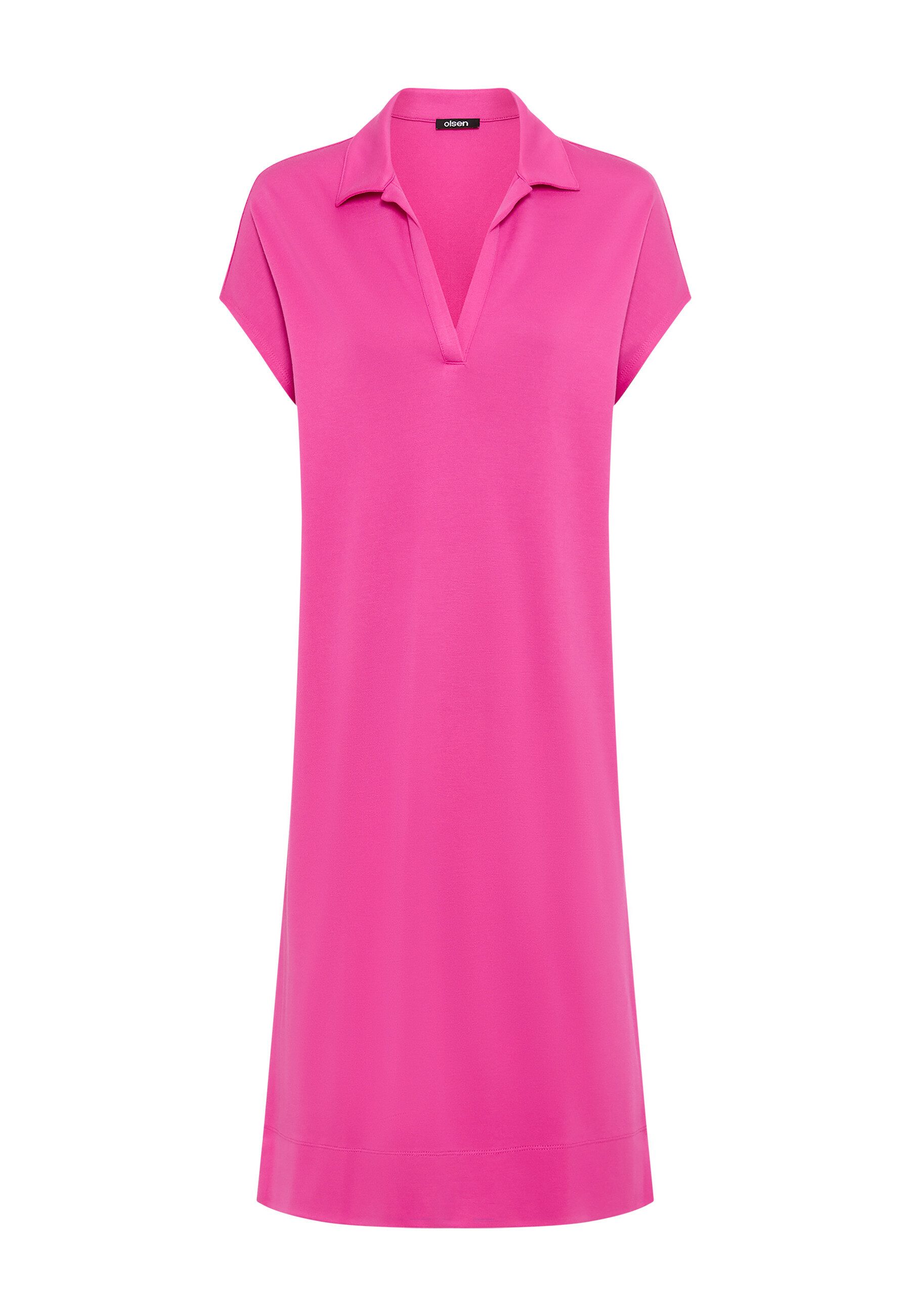 Olsen Midikleid Jerseykleid in Piqué-Qualität mit Polokragen