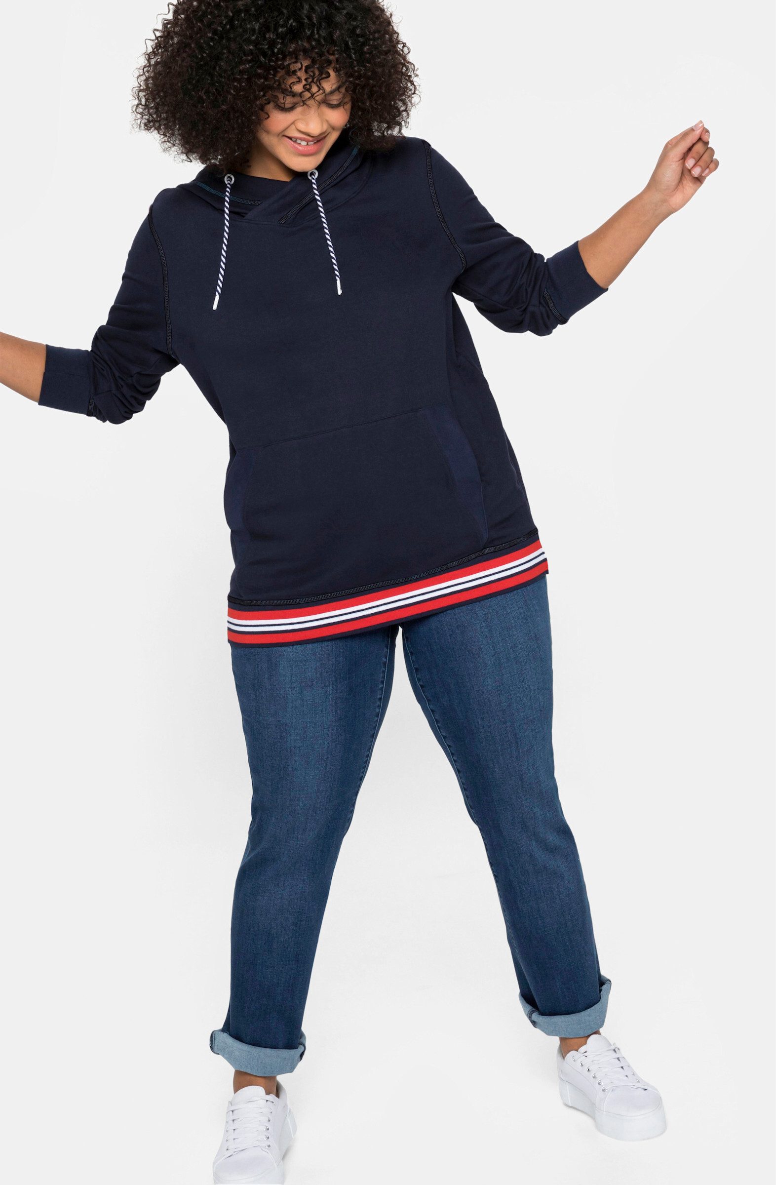 Sheego Bequeme Jeans Gerade Jeans . MANUELA für eine schmale Taille und krä günstig online kaufen