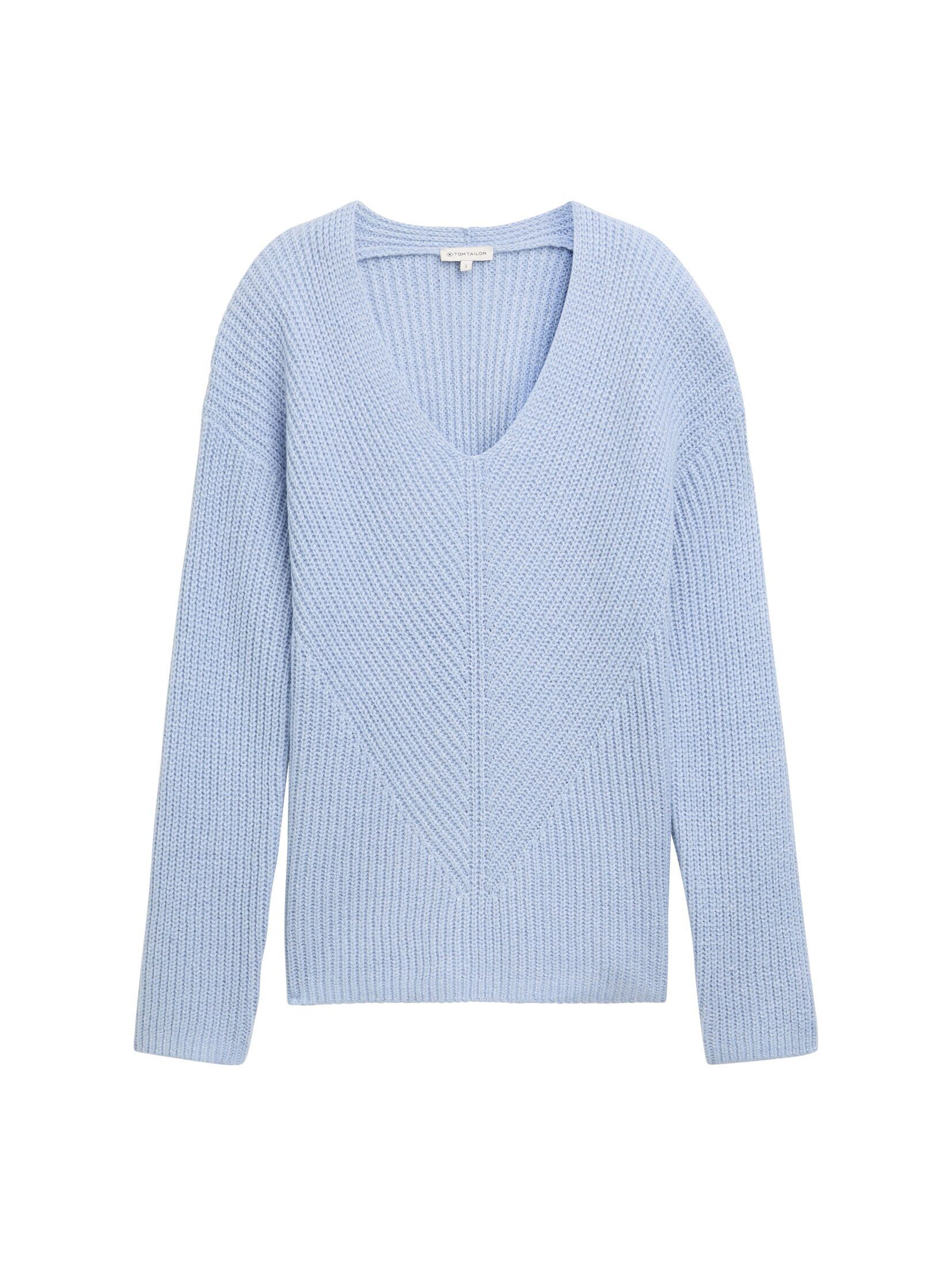 TOM TAILOR Strickpullover Strickpullover mit V-Ausschnitt günstig online kaufen