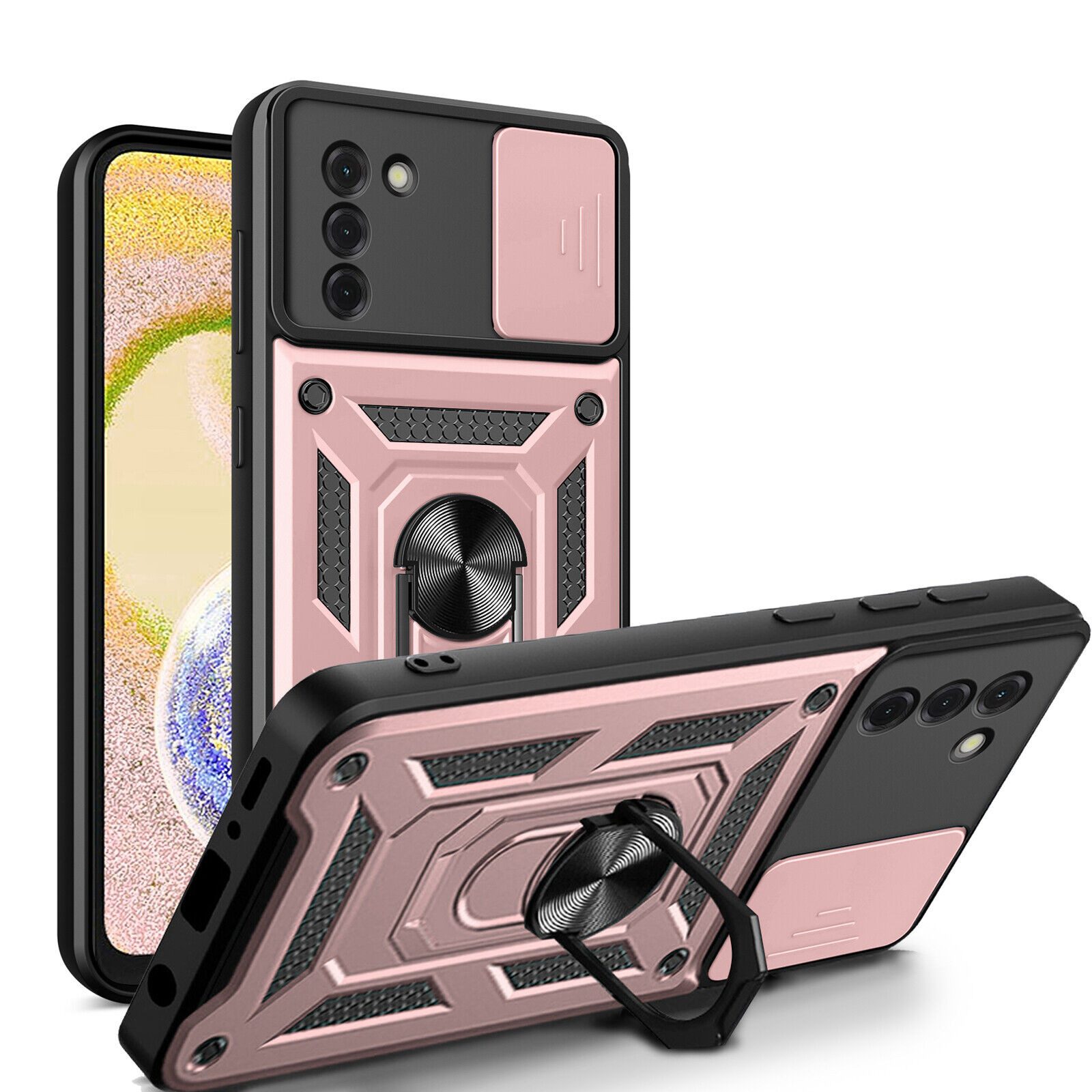 betterfon Handyhülle Panzerhülle für Nokia G22 mit Kameraschutz & Ringhalter, Outdoorhülle mit Smartstand und Silikonkern