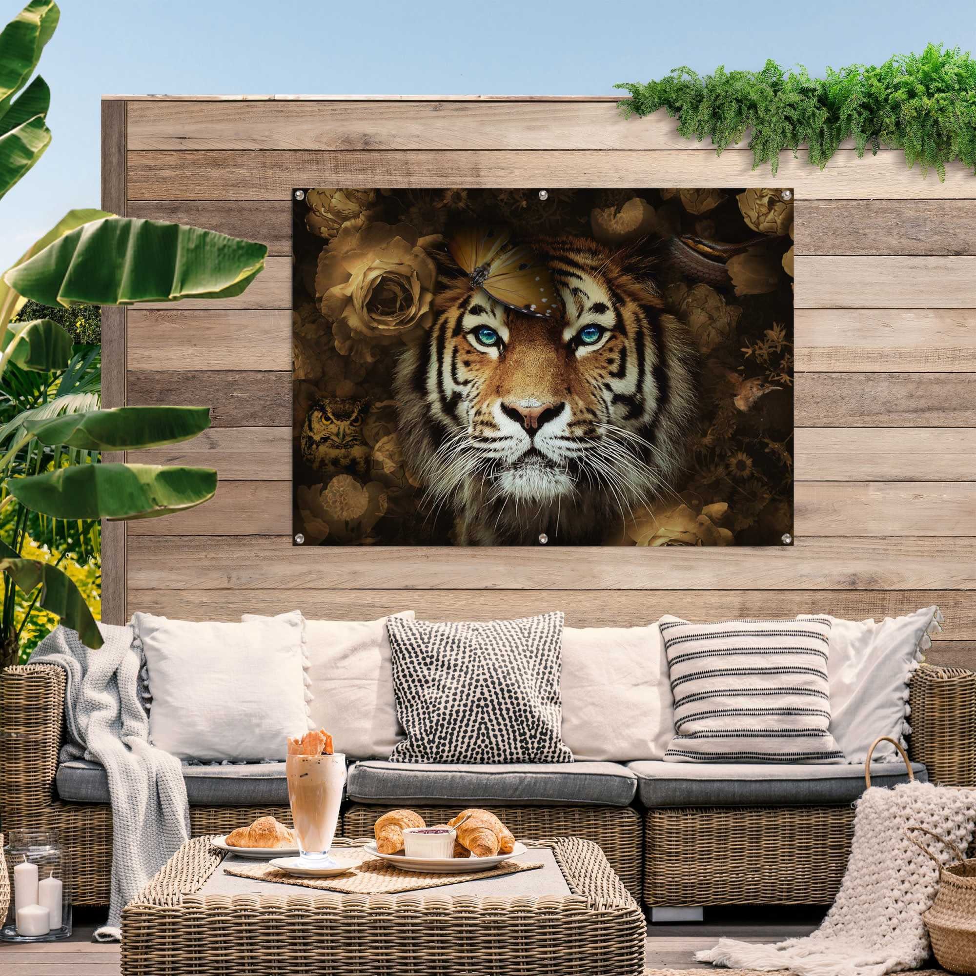 Reinders! Poster Tiger, leichtes und Gartenposter wasserfestes den für Außeneinsatz