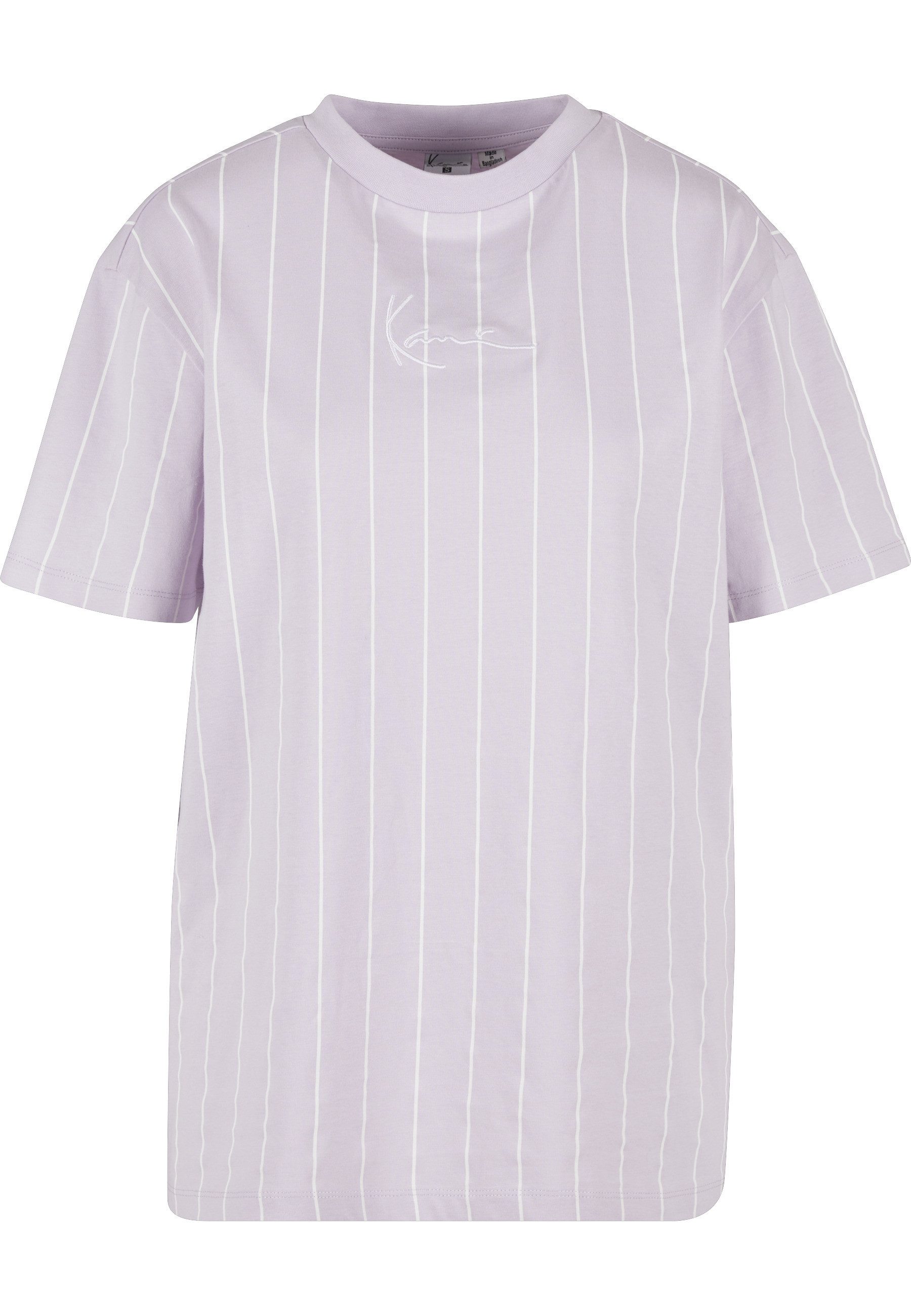 T-Shirt Karl Kani Small Signature Essential Pinstripe OS Tee lilac/white