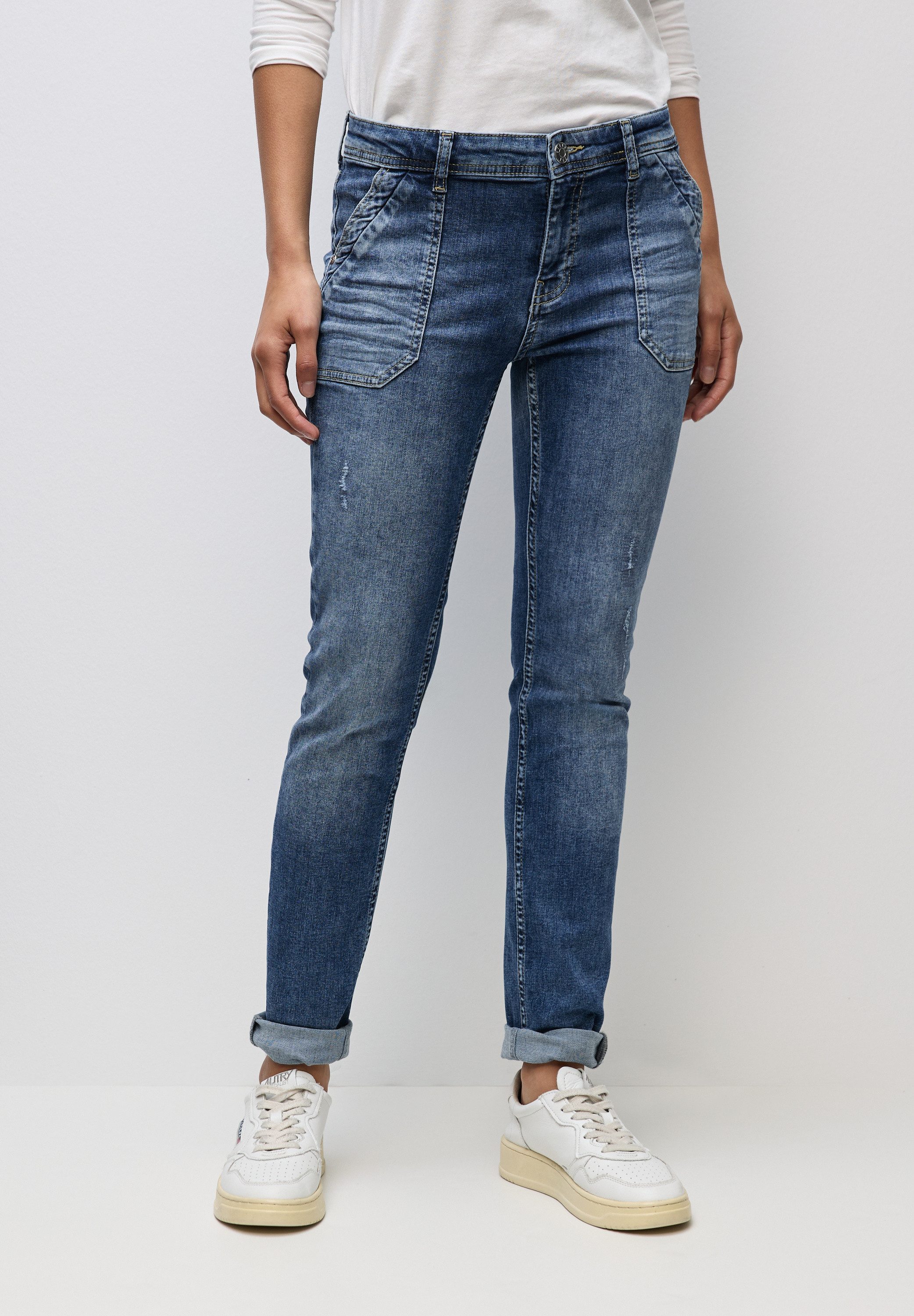 STREET ONE Comfort-fit-Jeans im elastischen Materialmix