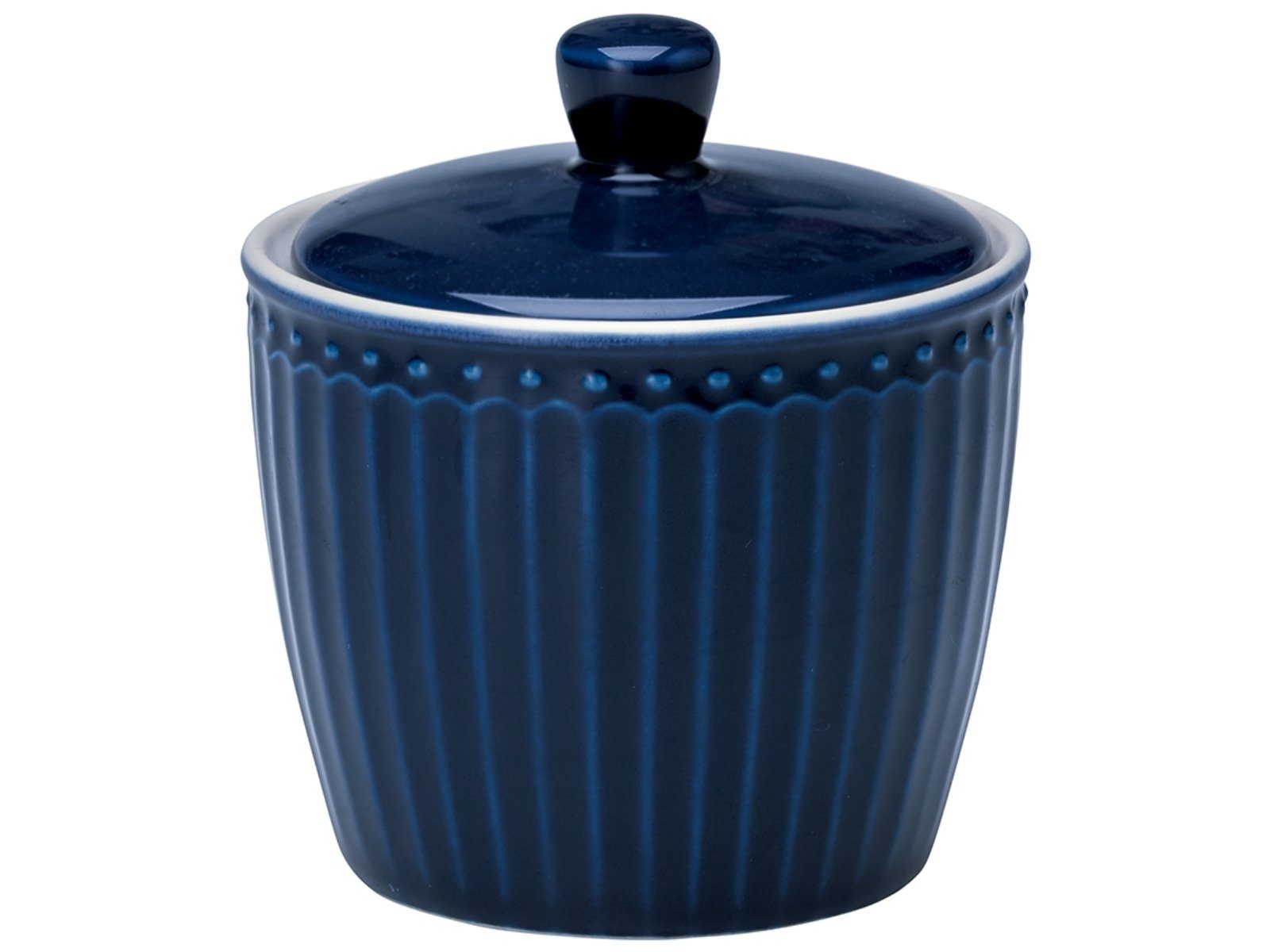 Greengate Zuckerdose Alice Zuckerdose dark blue 10 cm, Steinzeug