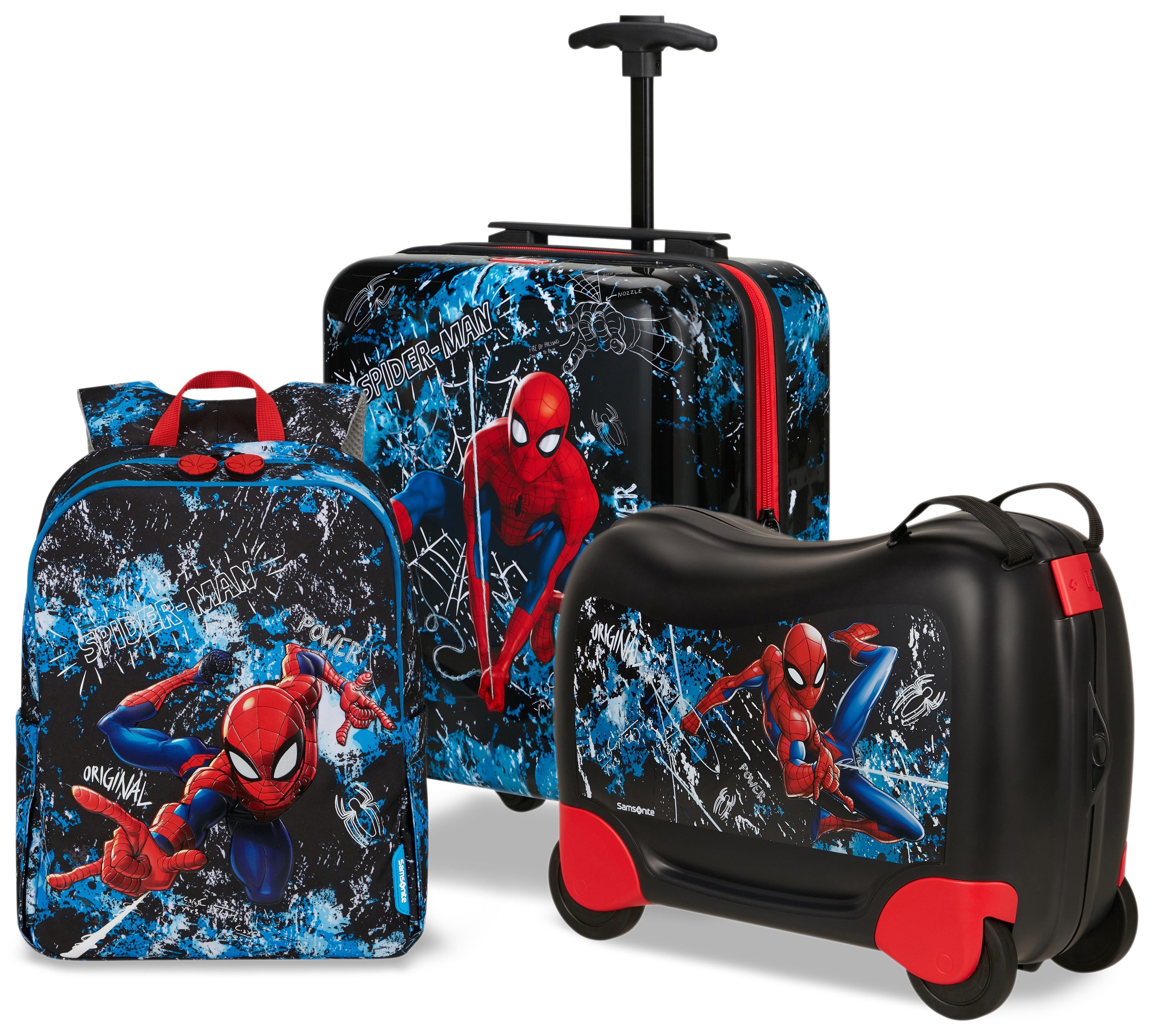 Samsonite Kinderkoffer DAYDREAM MARVEL, Spiderman Mystery, 4 Rollen, Kinder-Reisegepäck Kindertrolley